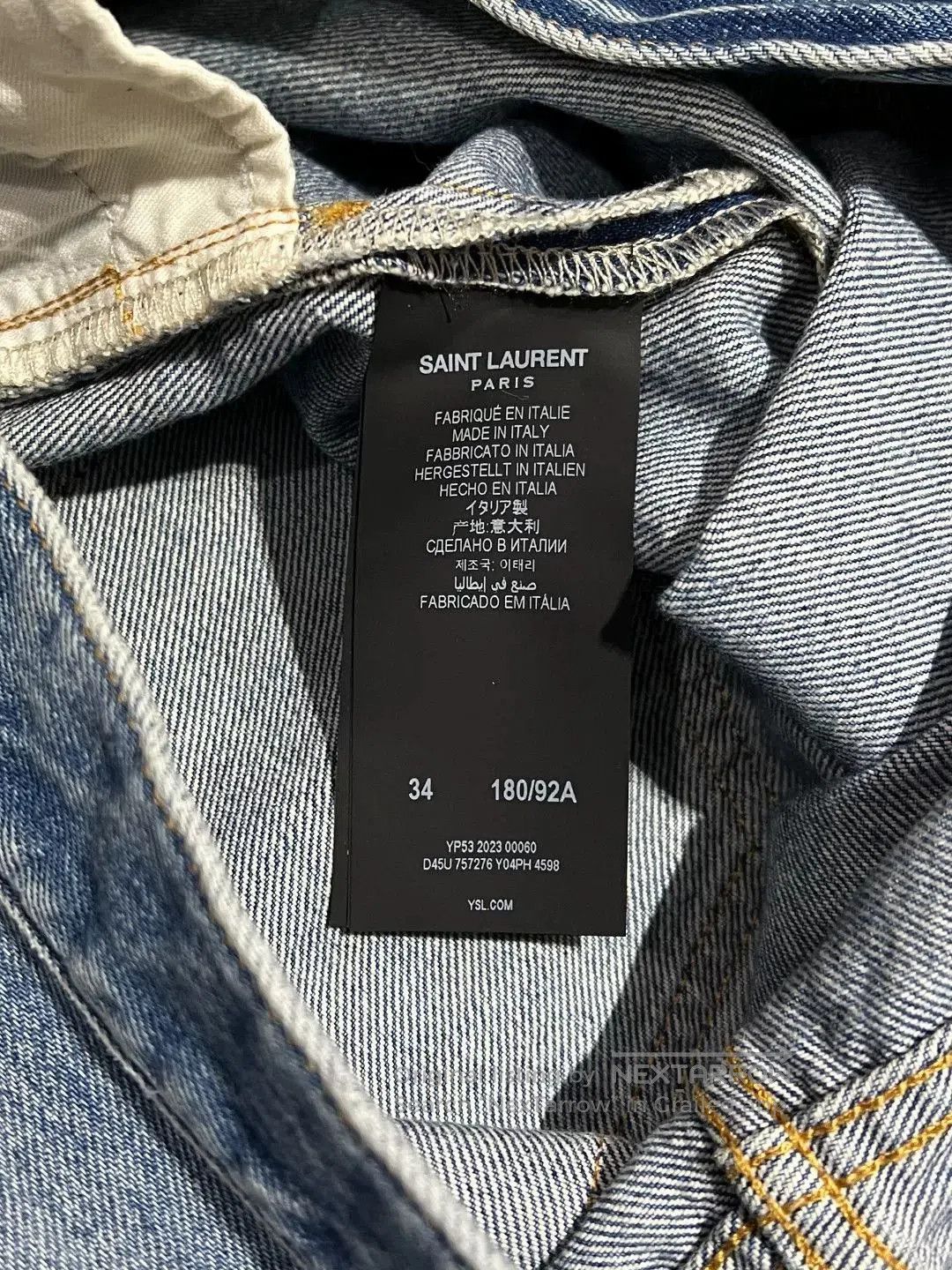 Saint Laurent Paris Saint Laurent Light Blue Denim Jeans. Size US 34 / EU 50 - 7 Thumbnail