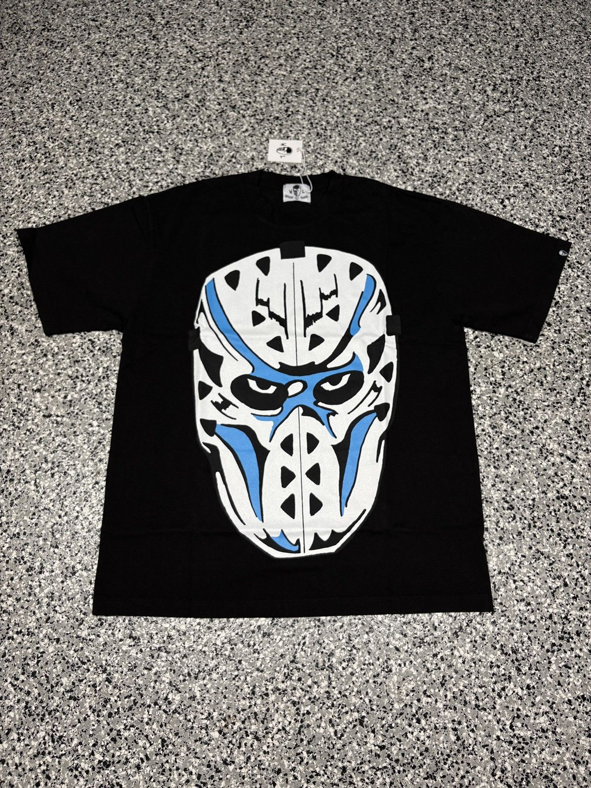 Warren Lotas 2024 Warren Lotas “GIANT HOCKEY MASK” Black T-Shirt Size L Size US L / EU 52-54 / 3 - 1 Thumbnail