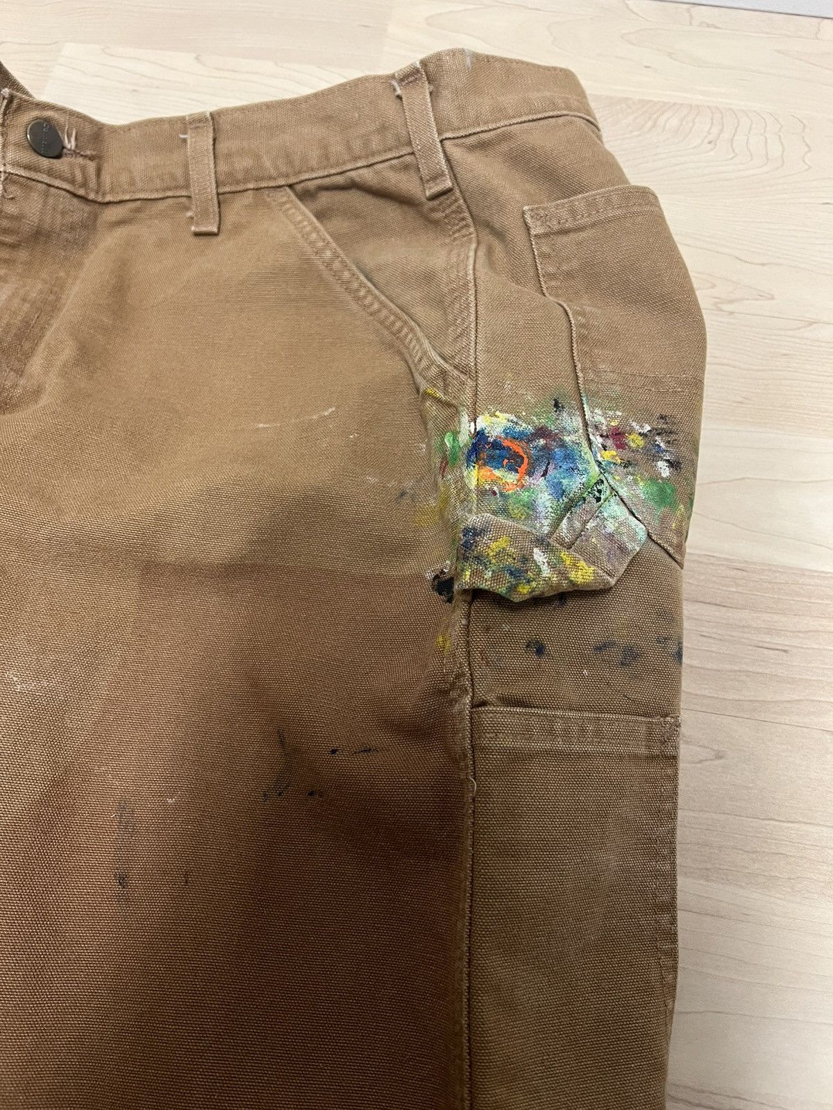 Gallery Dept. Gallery dept carpenter flare beige pants 33 paint spattered Size US 33 - 3 Thumbnail