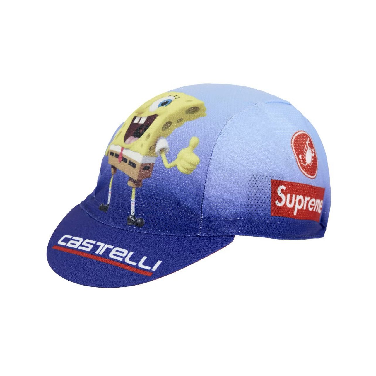Supreme Supreme Spongebob Squarepants Castelli Cycling Cap Blue Hat Size ONE SIZE - 1 Thumbnail