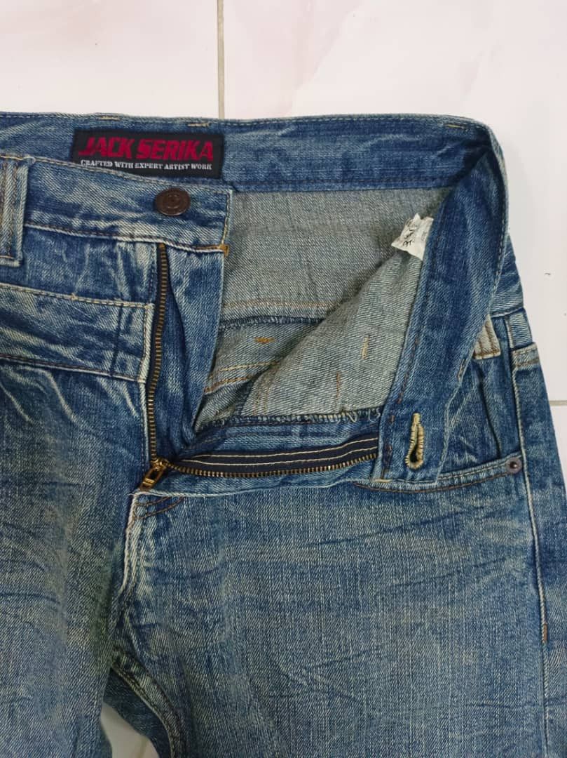 If Six Was Nine Vtg Jack Serika Double Waist Seditionaries Punk Denim Pants Size US 29 - 7 Thumbnail