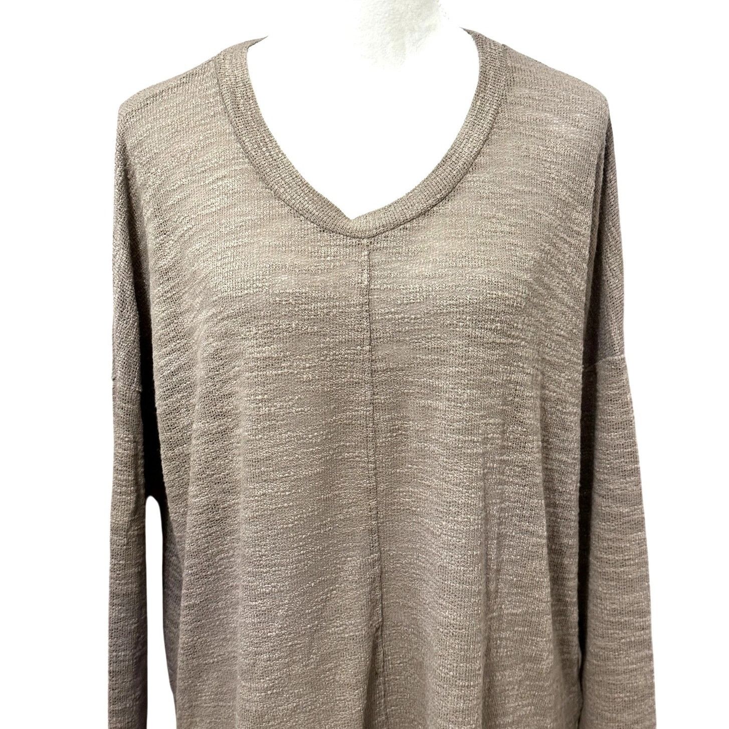 Other Cherish Long Sleeve Sweater Pullover Marled Knit Brown Small Size S / US 4 / IT 40 - 2 Thumbnail