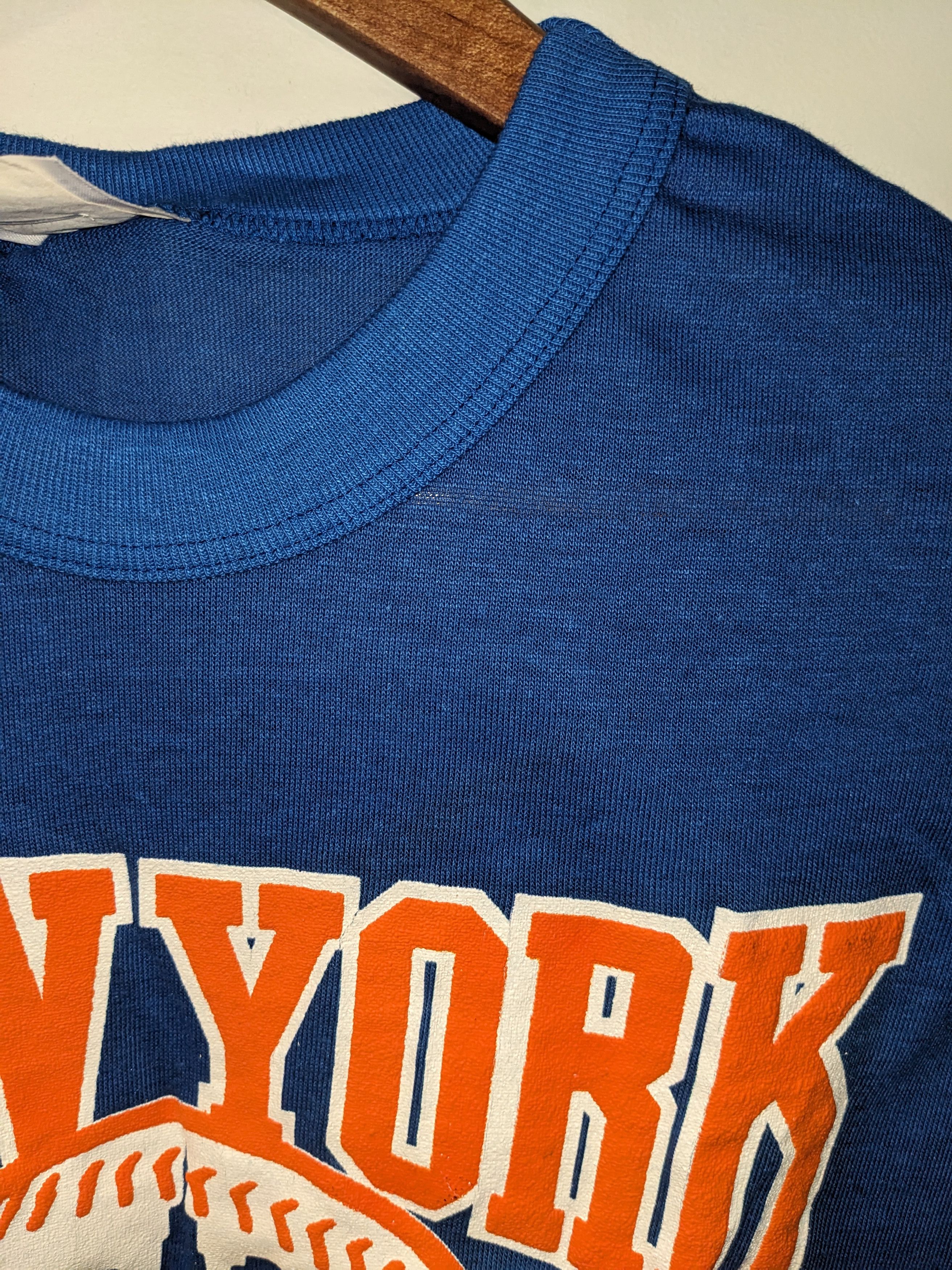MLB × Vintage Vintage 80 New York Mets MLB Baseball Blue Large T-Shirt Size US L / EU 52-54 / 3 - 6 Thumbnail