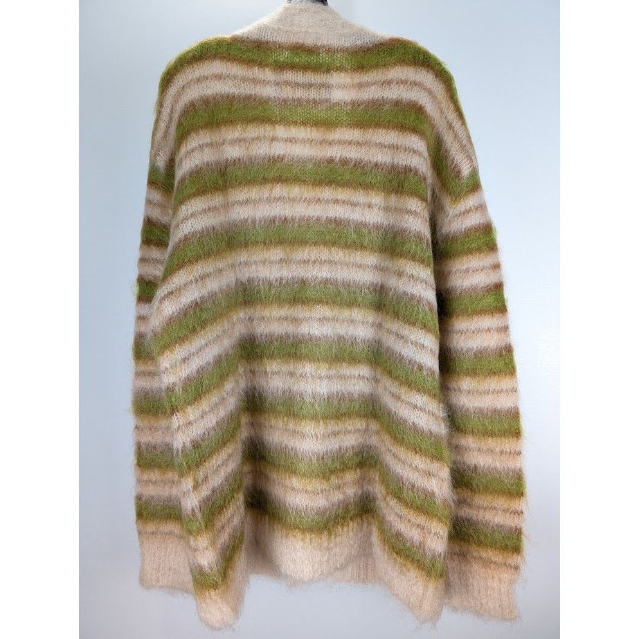 Marni o1rshd1 Iconic Brushed Stripe Cardigan in Light Camel Size US XL / EU 56 / 4 - 9 Thumbnail