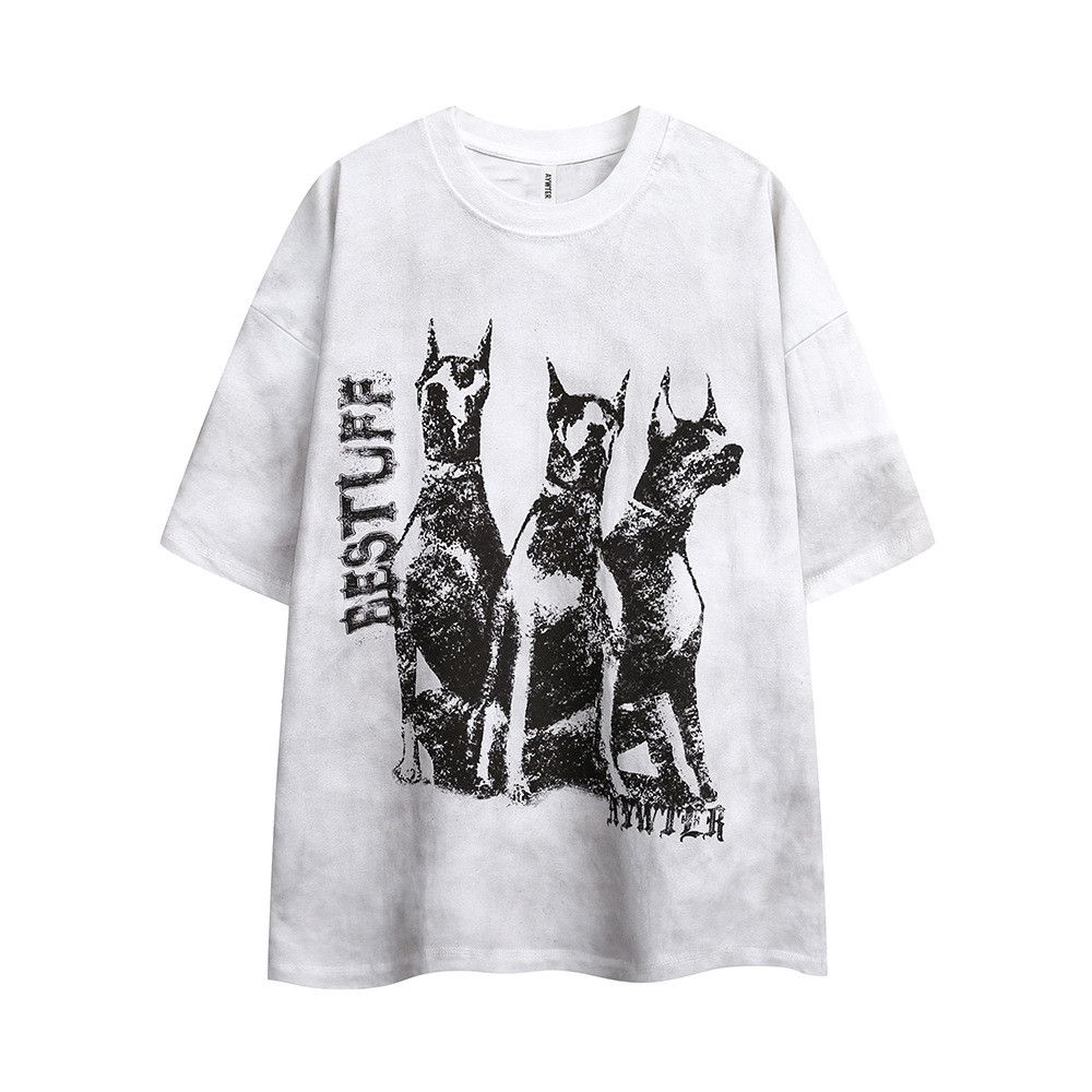 Japanese Brand × Vintage Doberman distressed loose casual T-shirt Size US M / EU 48-50 / 2 - 1 Thumbnail