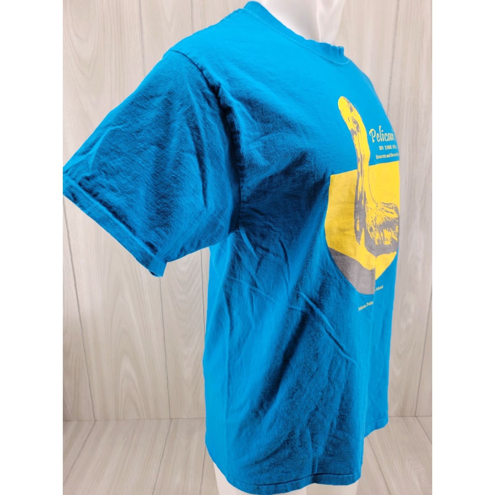 Hanes Hanes Pelican's By The Sea Bahama Island Shirt Blue L Mens T-Shirt Short Sleeve Vintage No Size US L / EU 52-54 / 3 - 5 Thumbnail