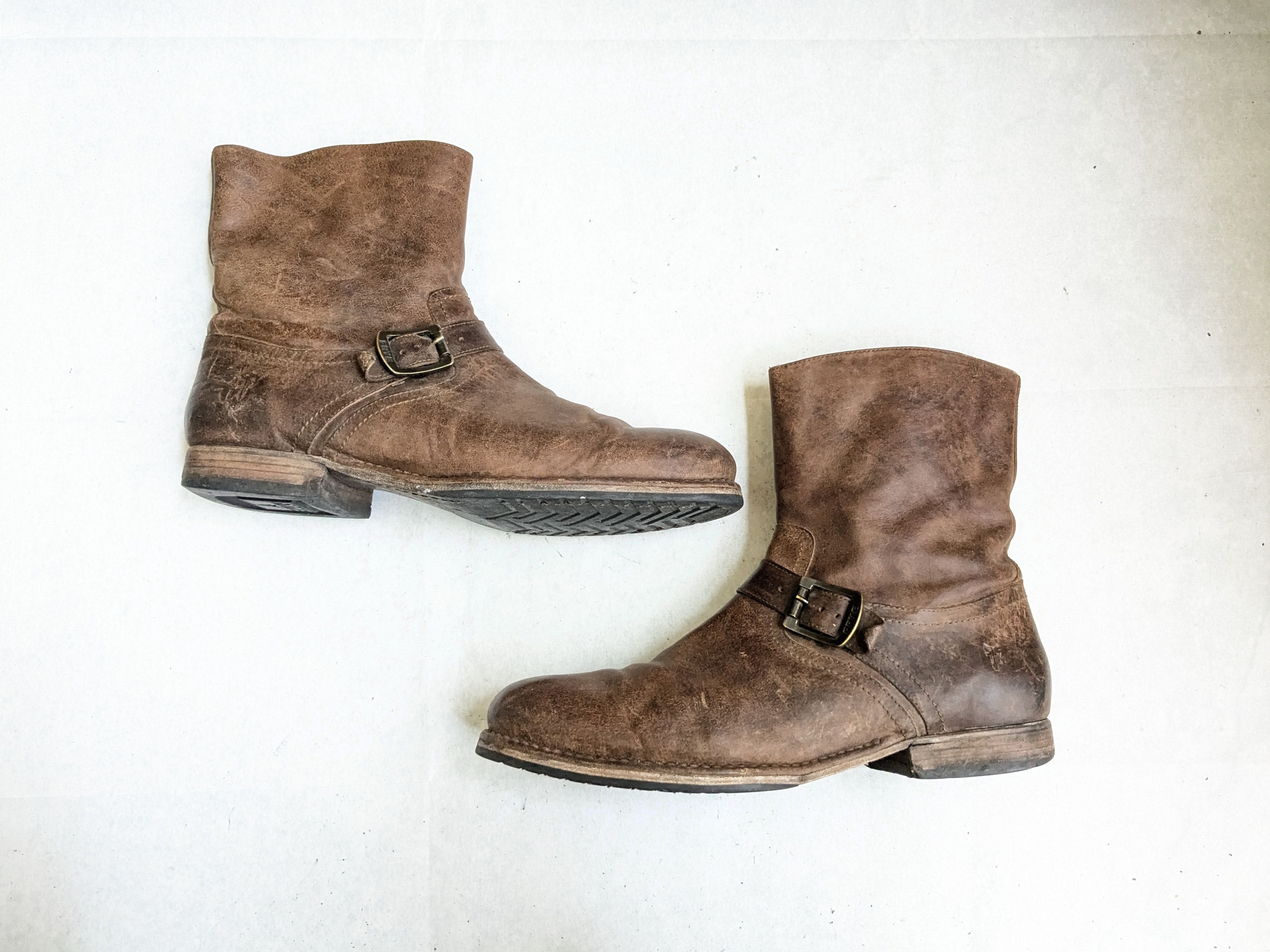 Frye Frye Engineer Boots Brown Leather 11.5 Leather Buckle Size US 11.5 / EU 44-45 - 1 Thumbnail