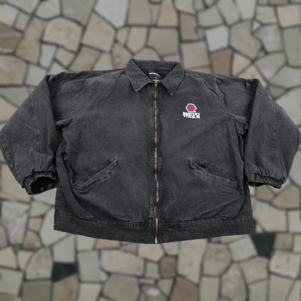 Vintage Matco Tools Jacket Mens XL Black Canvas Fleece Lined Bomber Utility Work Coat Size US XL / EU 56 / 4 - 1 Thumbnail