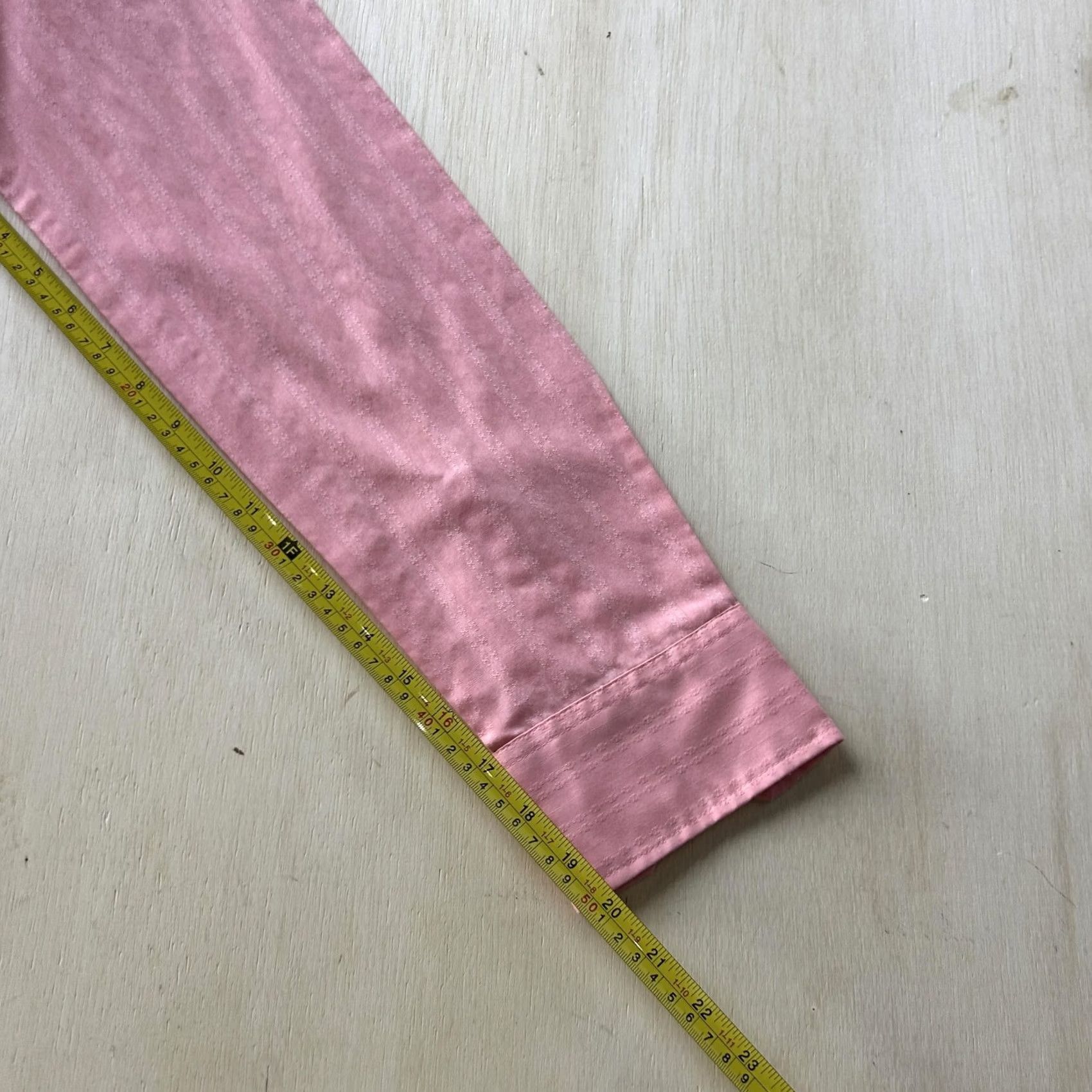 Vintage VINTAGE Richman Brothers Dress Shirt Mens 15 Pink Stripe Dura-Press No Iron Shirt Mens Regular 15 Size 40R - 6 Thumbnail