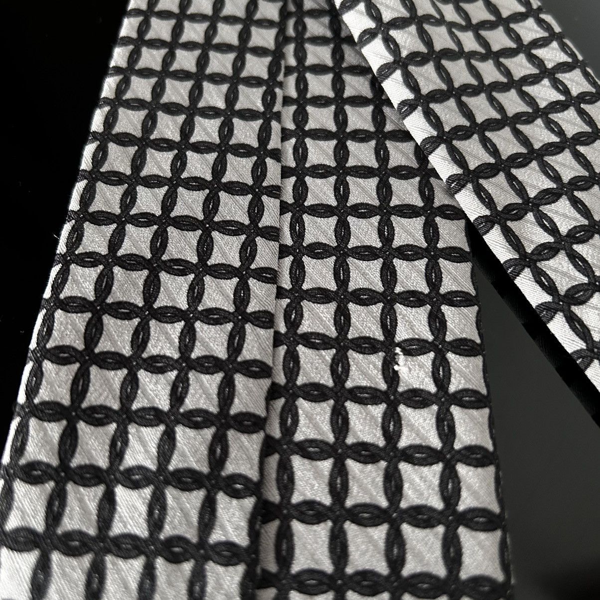 Versace 90s Gianni Versace silk tie grey Size ONE SIZE - 9 Thumbnail
