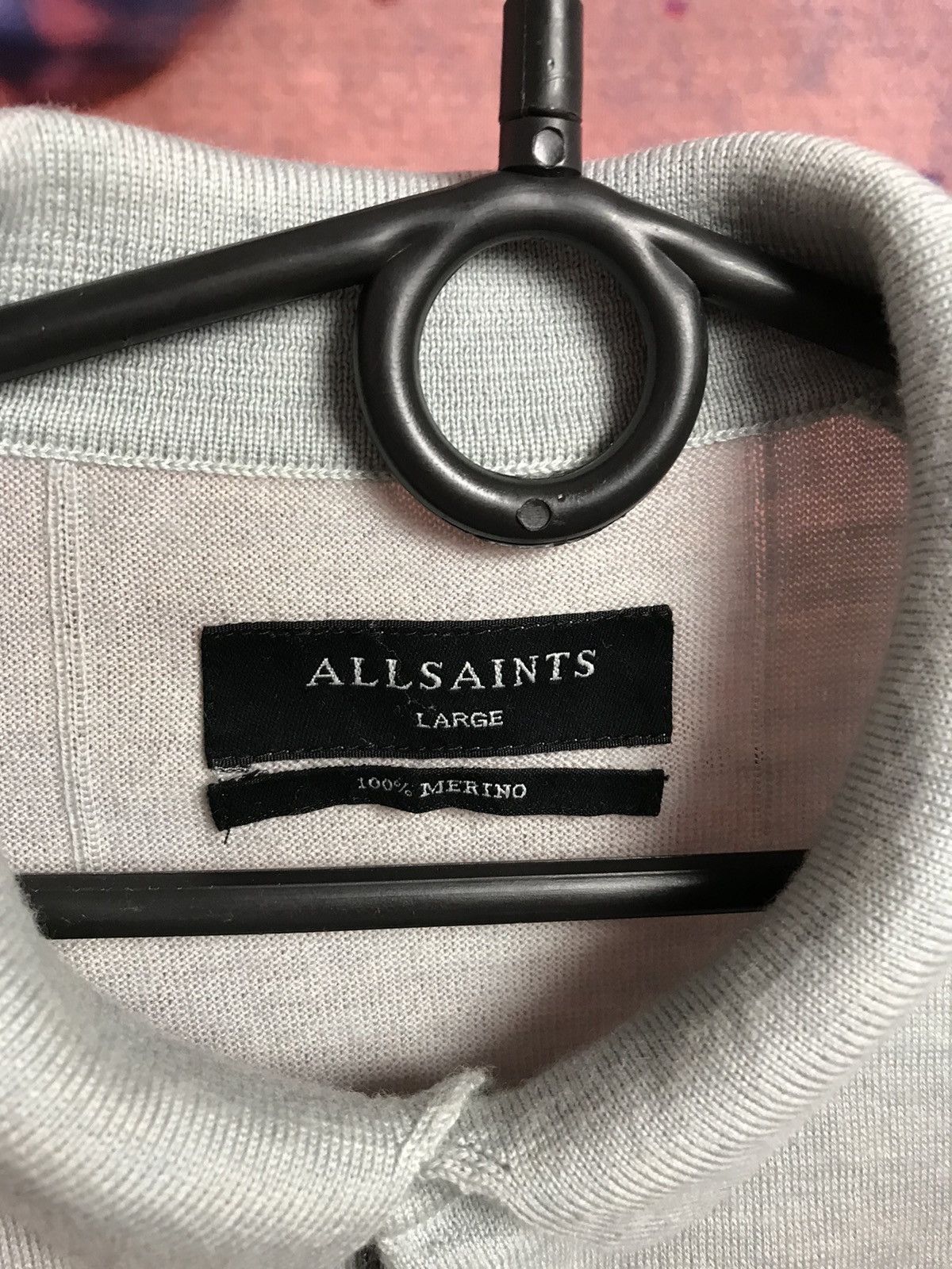 Allsaints Allsaints luxury streetwear wool polo tee Size US L / EU 52-54 / 3 - 3 Thumbnail