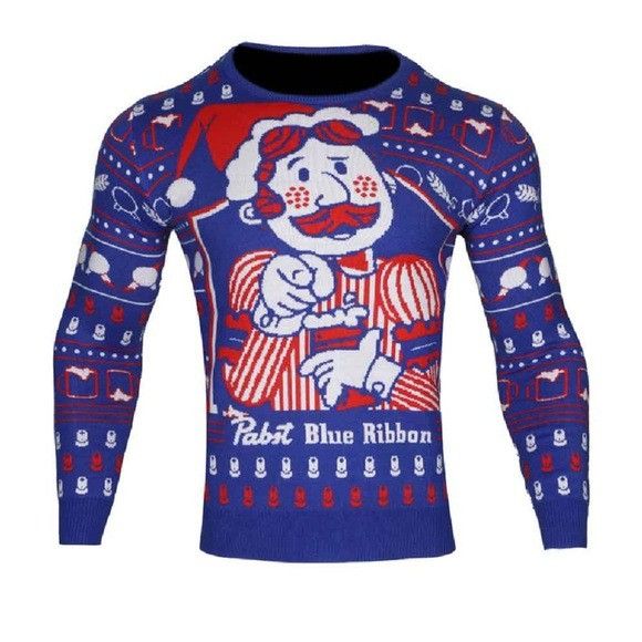 Pabst Blue Ribbon Pabst Blue Ribbon Holiday Ugly Christmas Sweater Mens Size S Size US S / EU 44-46 / 1 - 9 Thumbnail