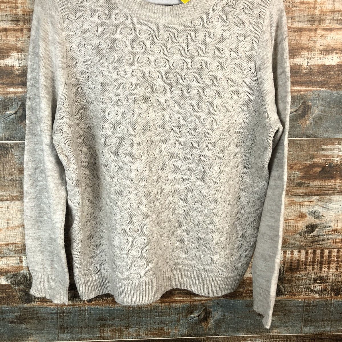Vintage Galloria Grey cable Knitwear #A1802 Size US M / EU 48-50 / 2 - 6 Thumbnail
