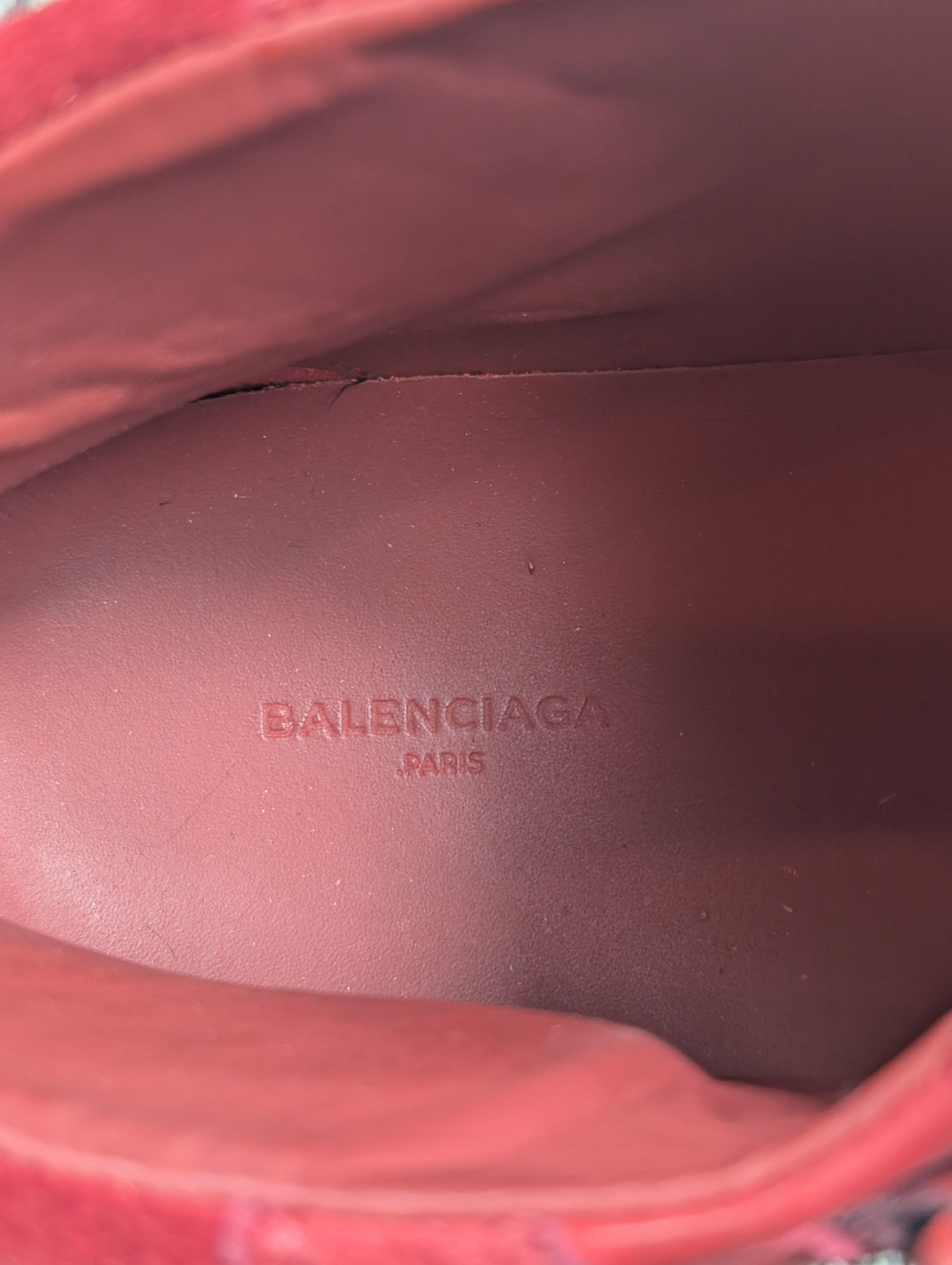 Balenciaga Balenciaga Arena High Red Leather Suede Shoes Size US 10 / EU 43 - 11 Thumbnail