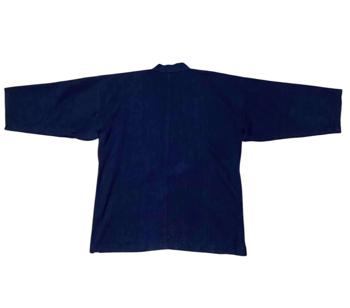 Indigo × Japanese Brand 🇯🇵 Vtg Kendo Indigo Blue Dyed Woven Kimono Samurai Jacket Size US L / EU 52-54 / 3 - 3 Thumbnail
