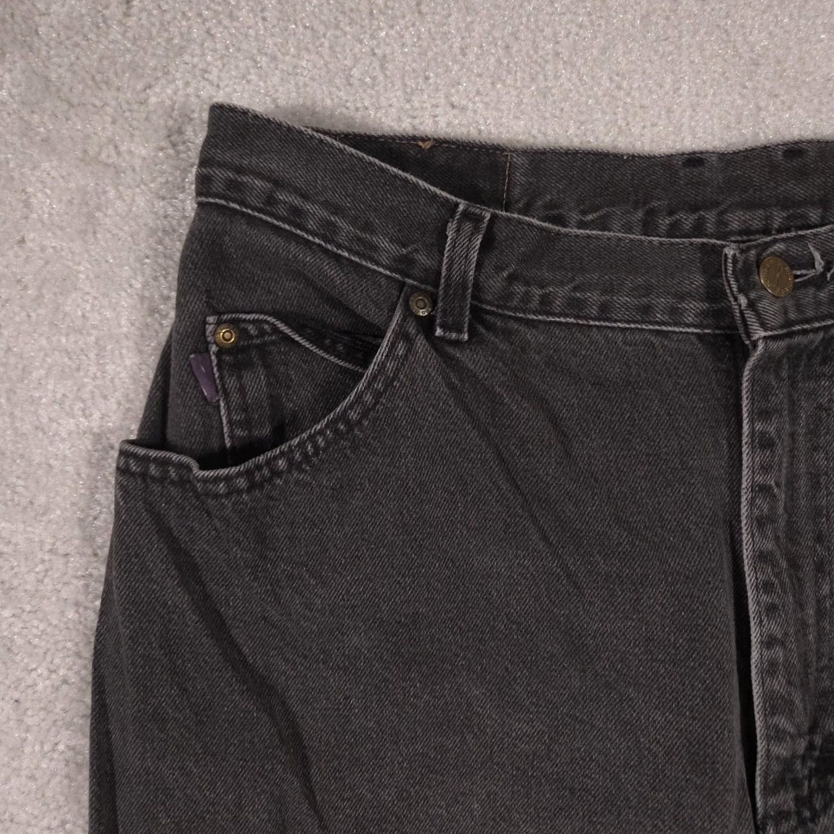 Vintage VINTAGE Riders by Lee Jeans Womens 20WP Charcoal Wash High Rise Relaxed Tapered Denim Size 42" / US 20 - 5 Thumbnail