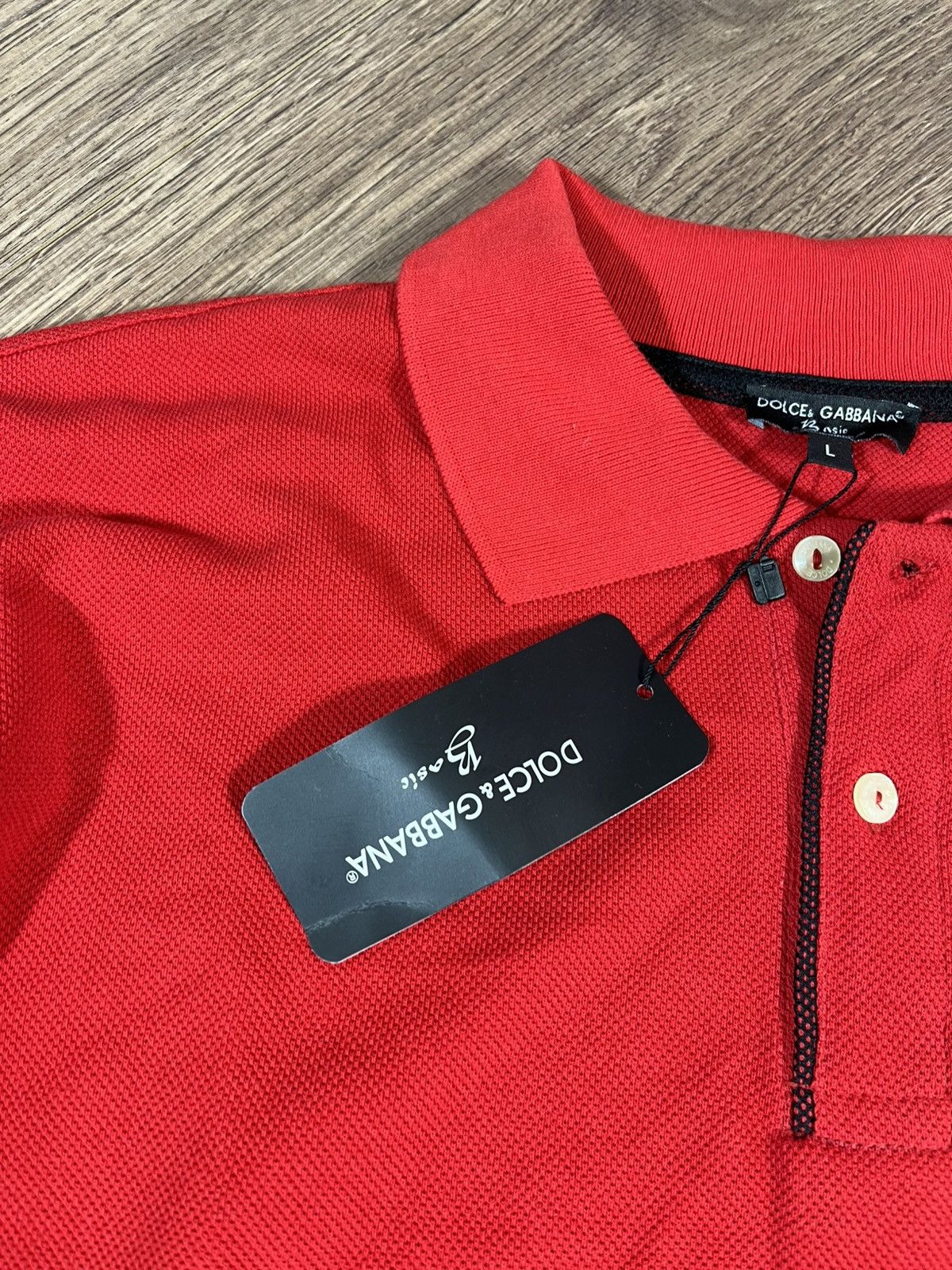 Dolce & Gabbana Dolce & Gabbana Red Polo Long Sleeve Size US L / EU 52-54 / 3 - 6 Thumbnail