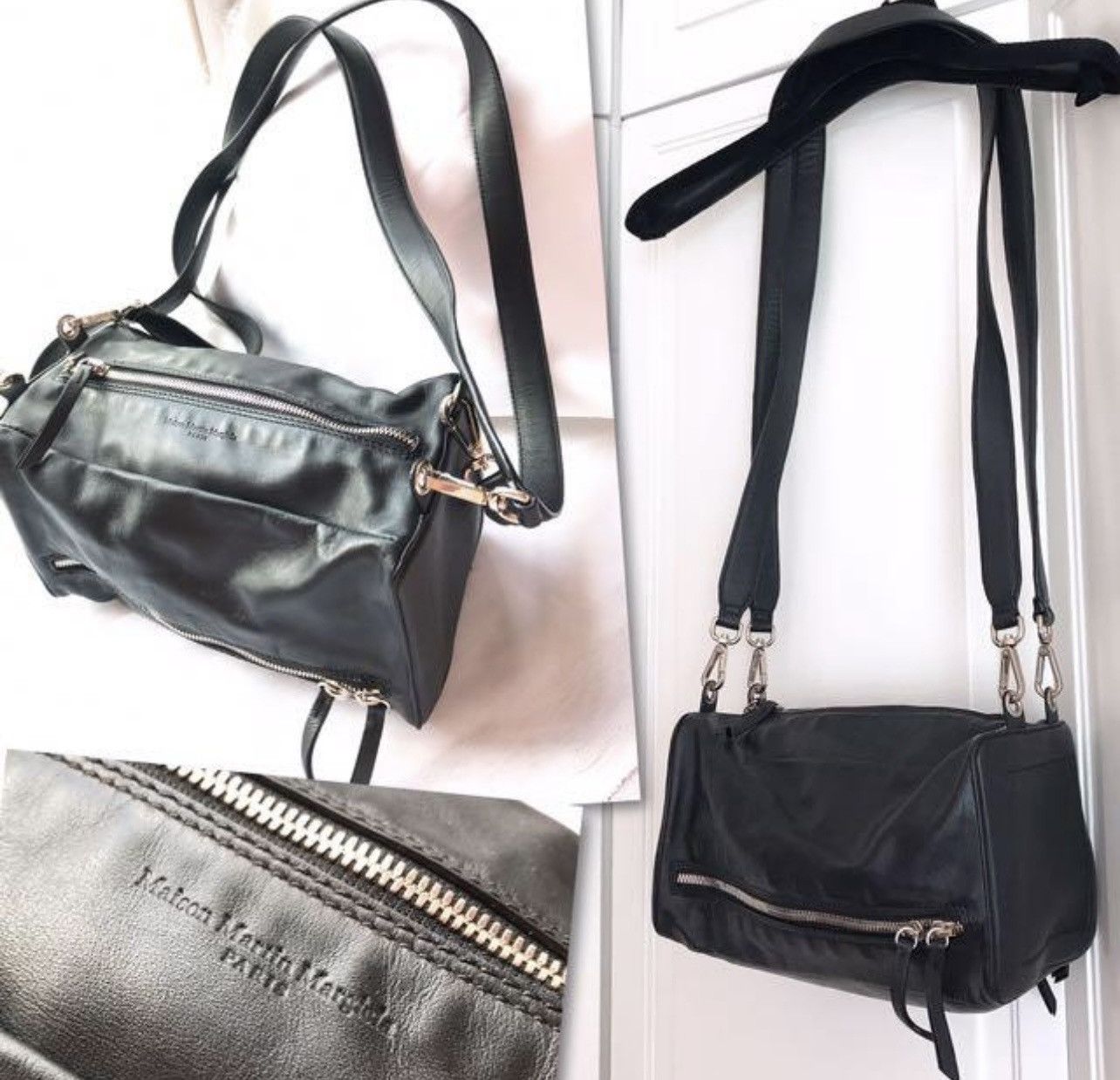 Maison Margiela Maison Margiela leather x mesh zipper boxy bag Size ONE SIZE - 2 Thumbnail