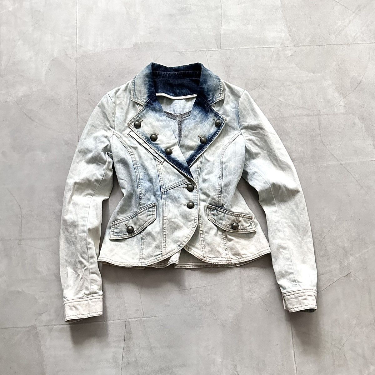 Hysteric Glamour × Undercover 00s Napoleon Military Jacket Faded Tie Dye PPFM Balmain Vibe Size M / US 6-8 / IT 42-44 - 1 Thumbnail