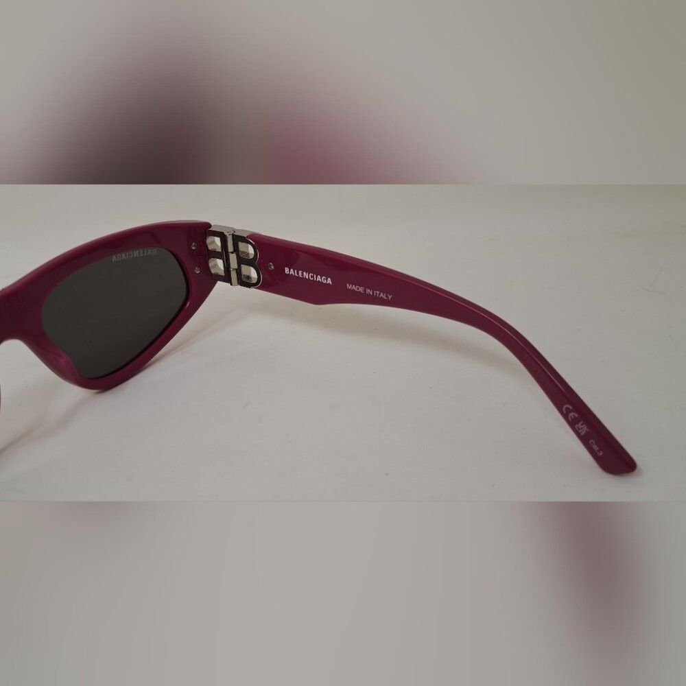 Balenciaga Balenciaga Sunglasses Fuschia Gray BB Temples Oval Cat Eye Size ONE SIZE - 6 Thumbnail