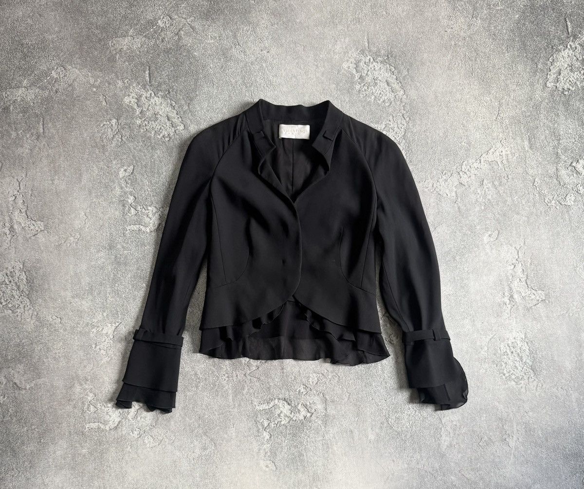 Valentino Valentino Roma black luxury blazer flared sleeve vintage Size M / US 6-8 / IT 42-44 - 8 Thumbnail