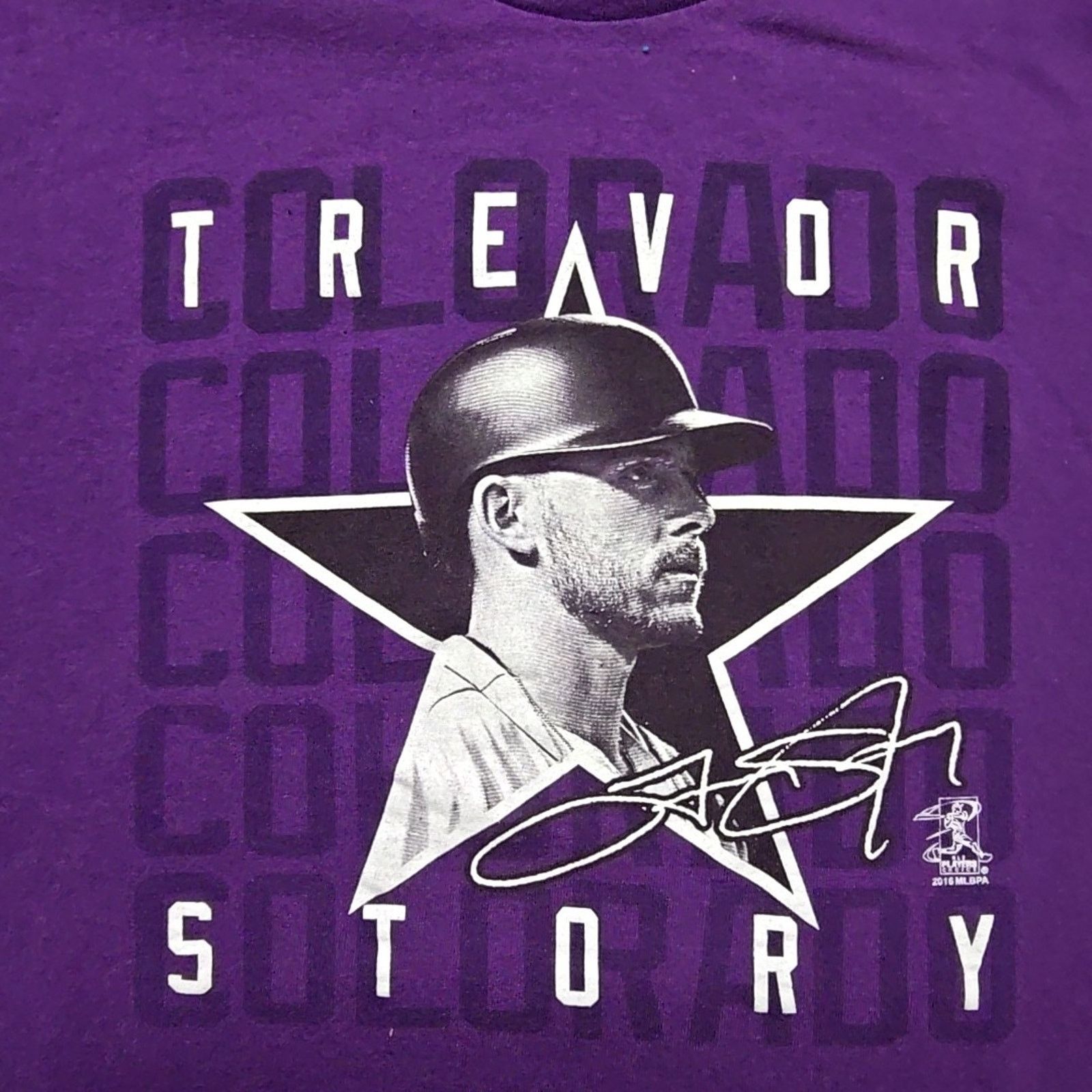 Other Trevor Story Colorado Rockies Mens XL Purple Baseball Tee Size US XL / EU 56 / 4 - 2 Thumbnail