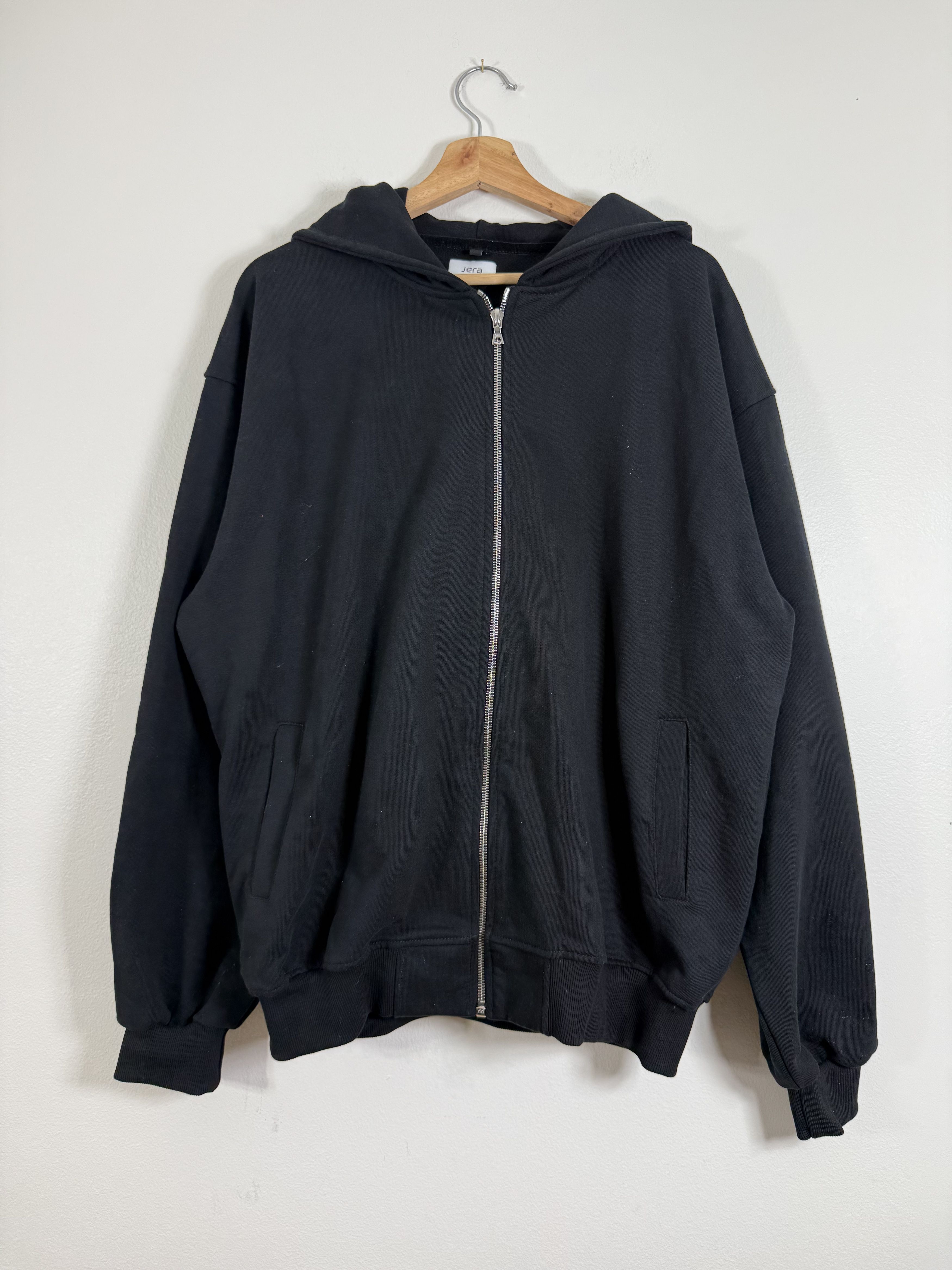 Other Jera Oversized Embroidered Spiral Zip Black Hoodie Size US L / EU 52-54 / 3 - 2 Thumbnail