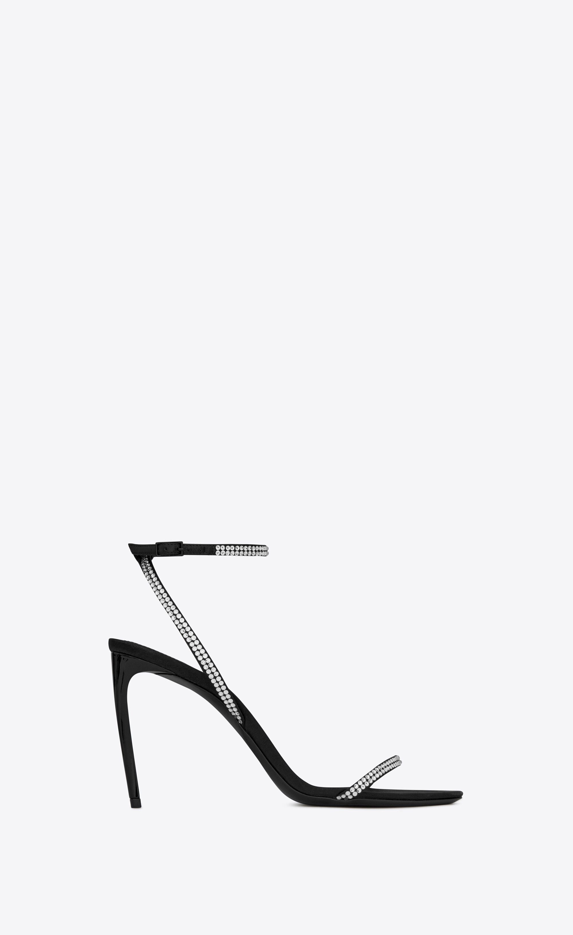 Saint Laurent Paris oc11z1225 720656 Georgla Sandals in Black Size US 9.5 / IT 39.5 - 1 Thumbnail