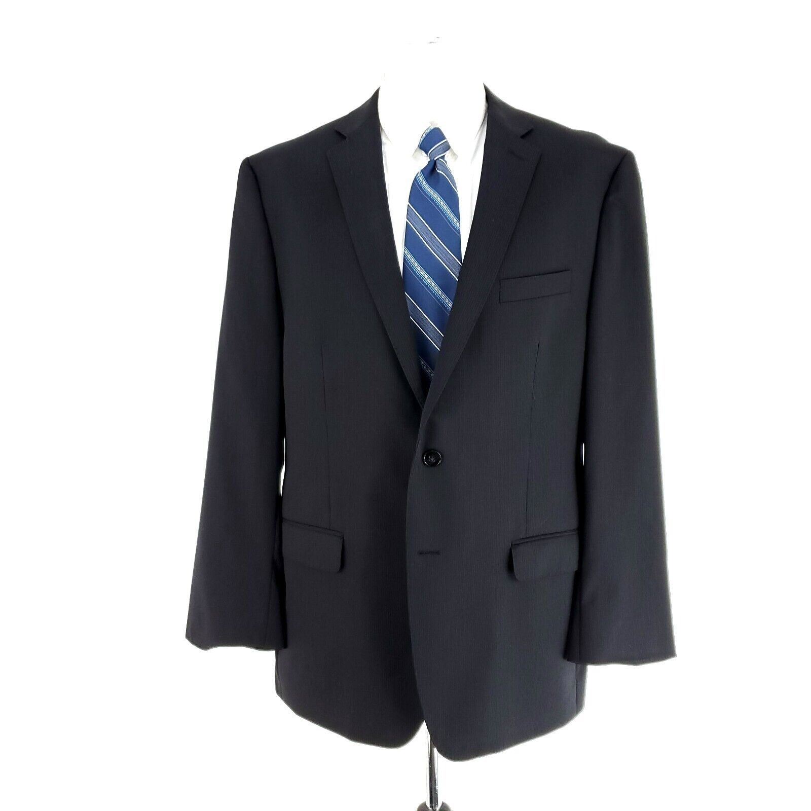 Calvin Klein Calvin Klein Wool 2 Button Blazer 42R Or Slim Fit 44R Gray H Size 42R - 3 Thumbnail