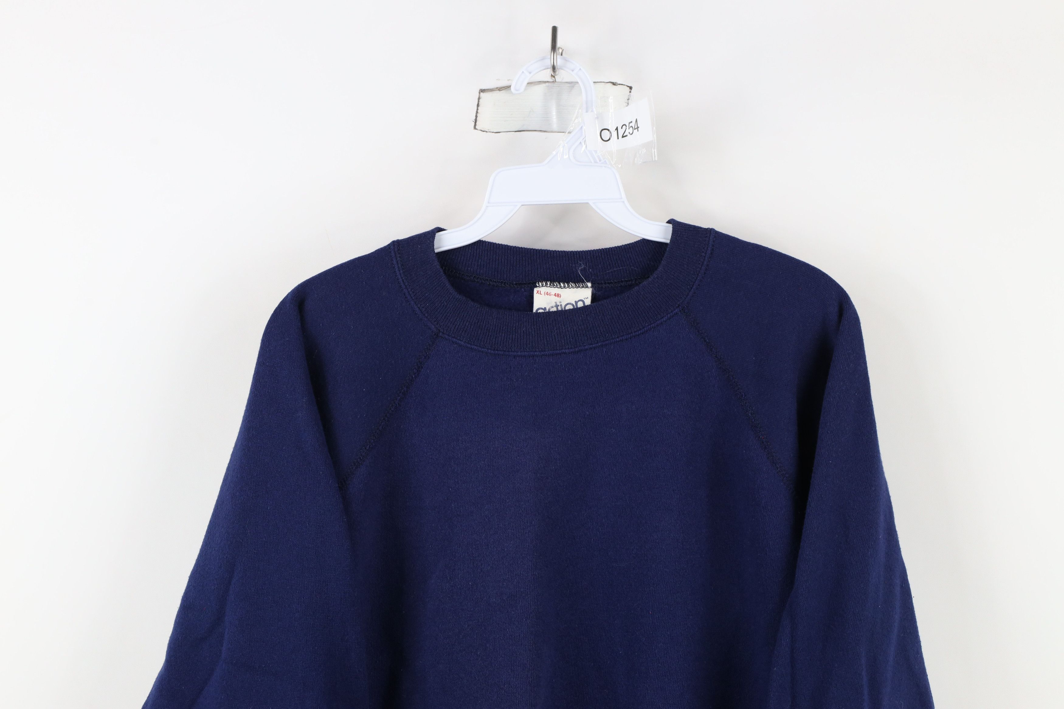 Vintage Vintage 70s 80s Streetwear Crewneck Sweatshirt Blue USA Size XL / US 12-14 / IT 48-50 - 2 Thumbnail