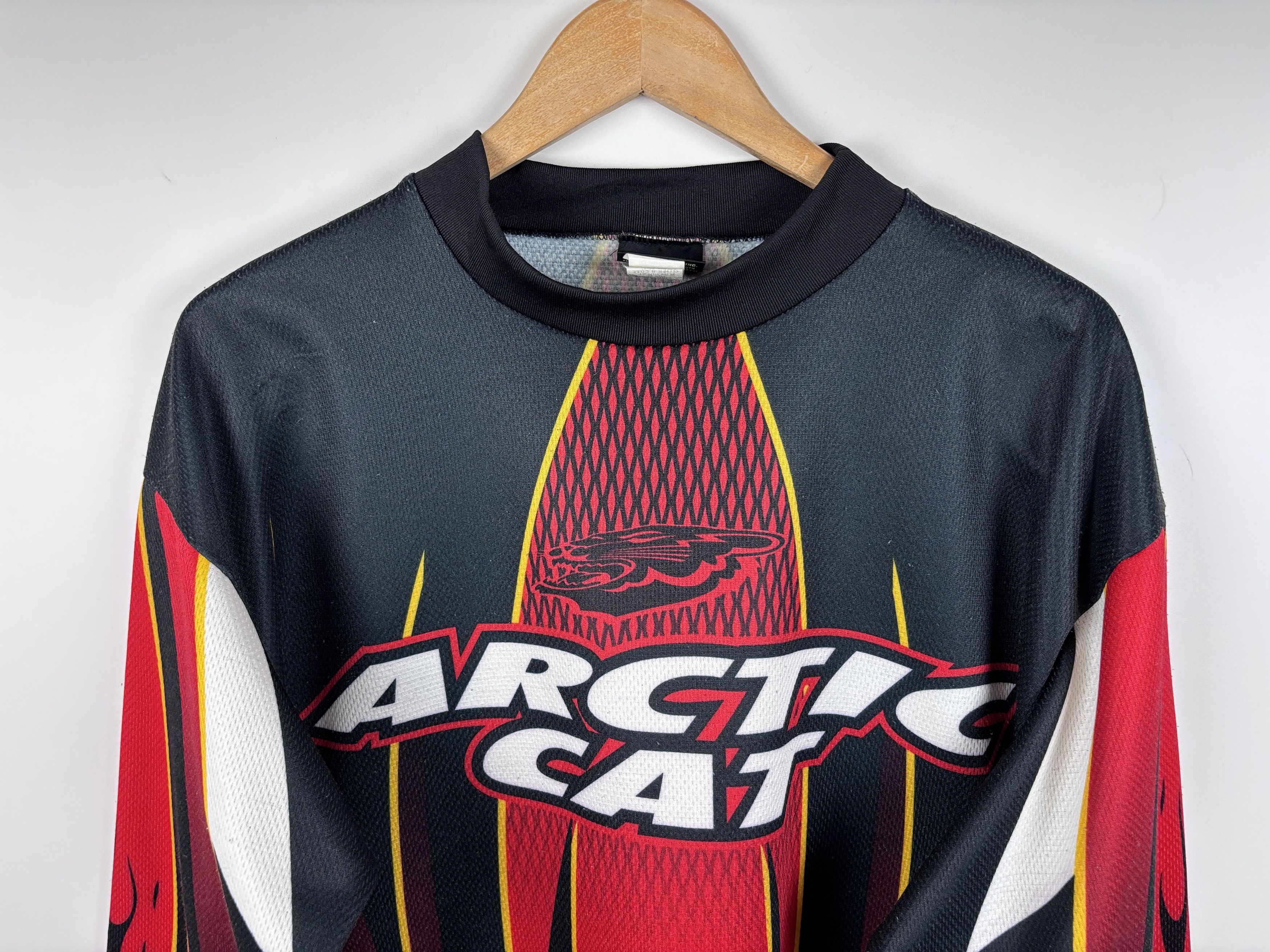 Other Vintage Arctic Cat Snowmobile Jersey Shirt Black Red Size XL Size US XL / EU 56 / 4 - 2 Thumbnail