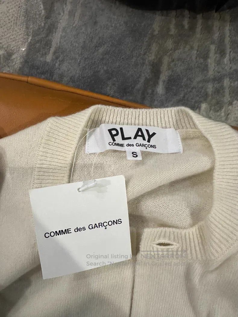 Comme des Garcons Comme des Garcons White Wool Cardigan Size S / US 4 / IT 40 - 2 Thumbnail