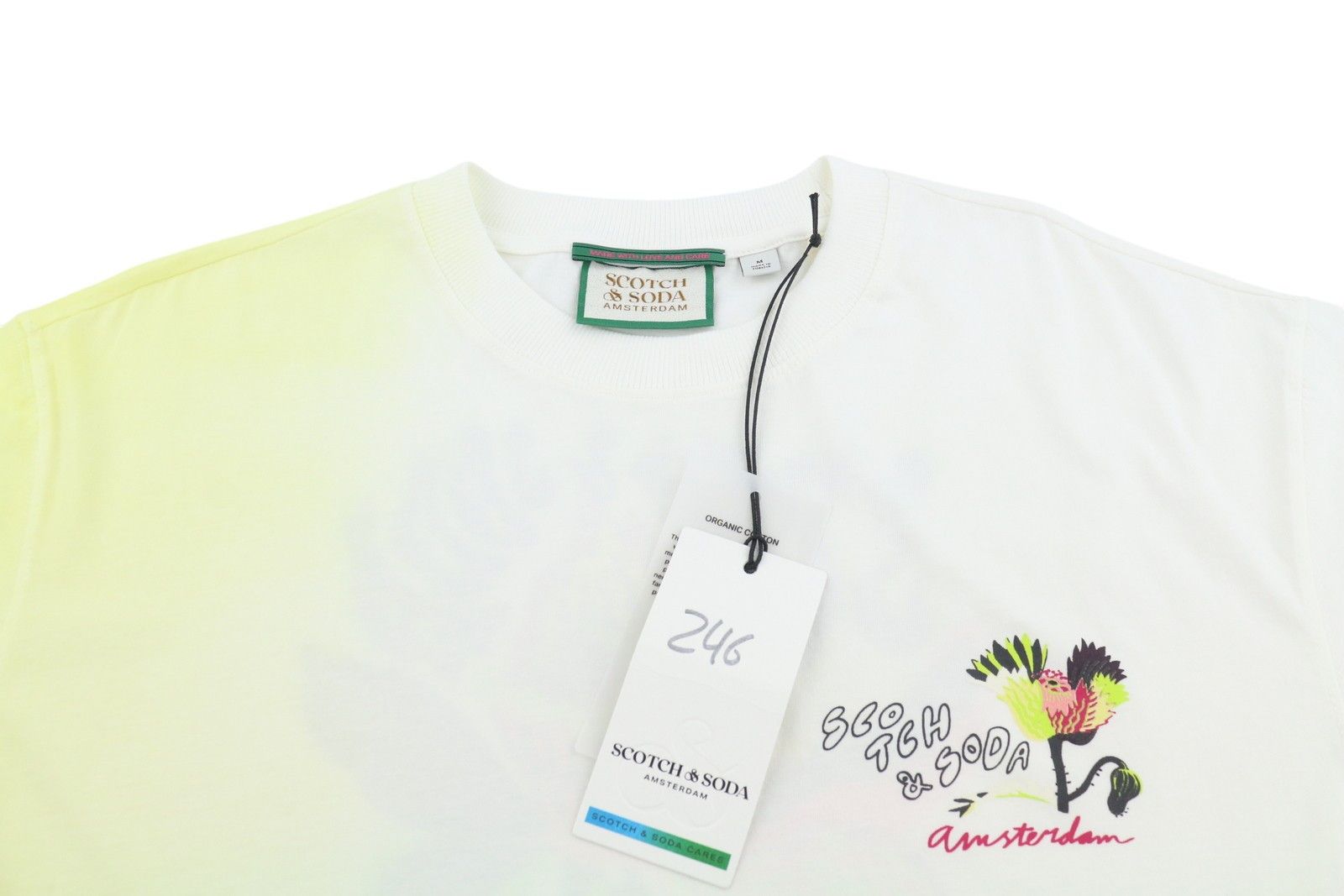 Scotch & Soda M White Graphic Print Tricot Crew Neck Short Sleeve 91042 Size US M / EU 48-50 / 2 - 5 Thumbnail