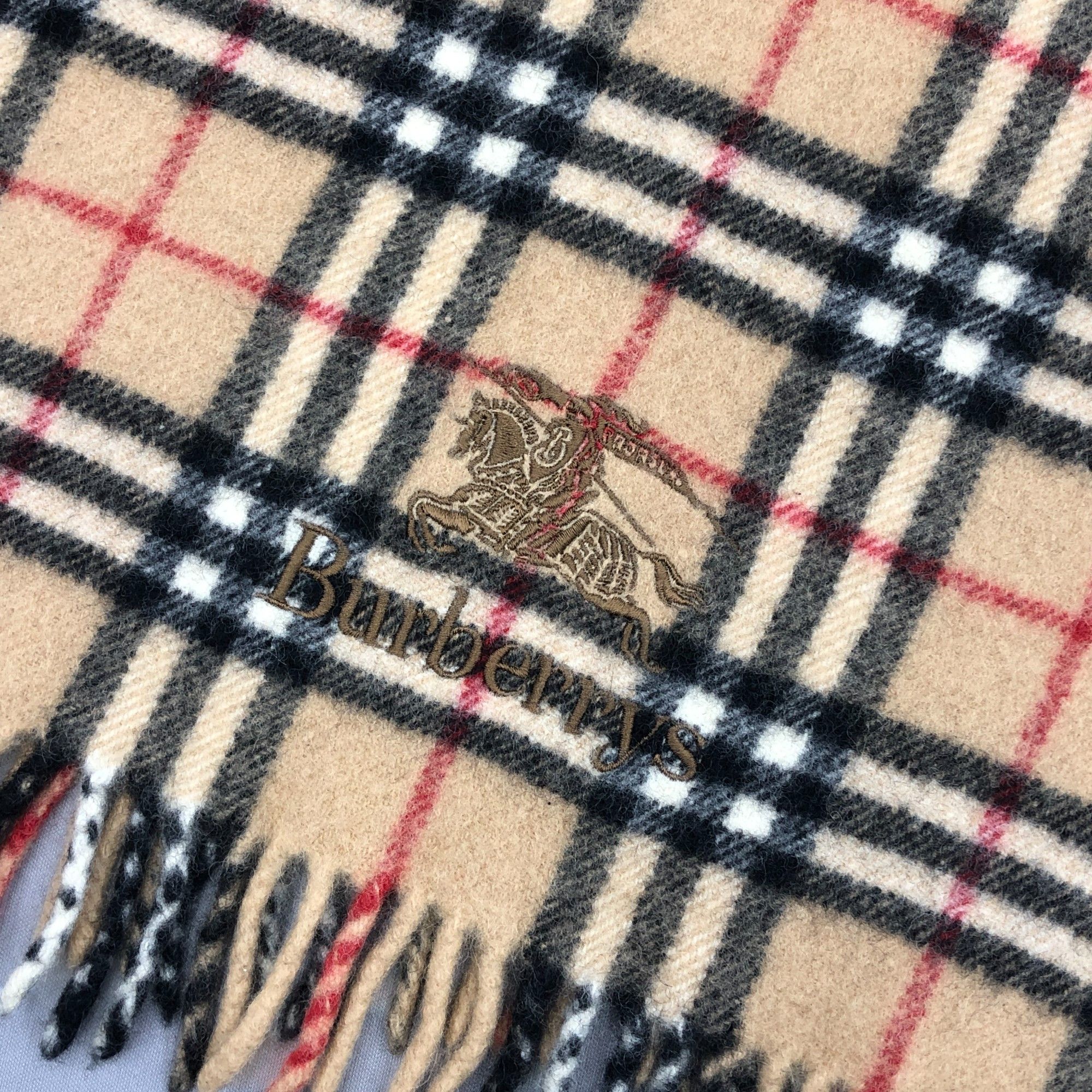 Burberry Vintage Burberrys Scarf Muffler Wool Stole Shawls Scarves Size ONE SIZE - 7 Thumbnail