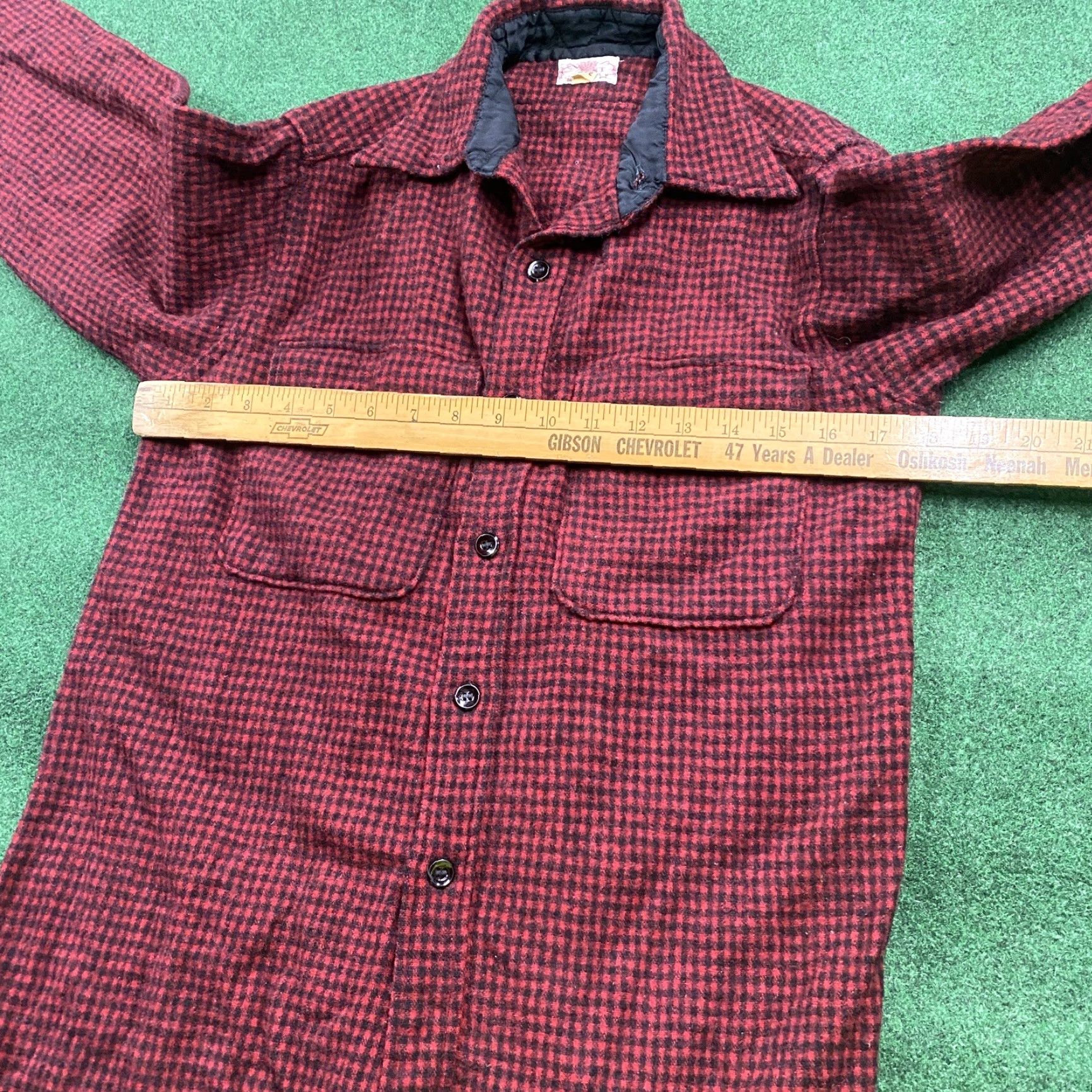 Vintage VINTAGE Brent Wool Flannel Shirt Mens M Red Black Plaid 50S 60S Button Up Long Sleeve Collared Woolendeavor? Size US M / EU 48-50 / 2 - 5 Thumbnail