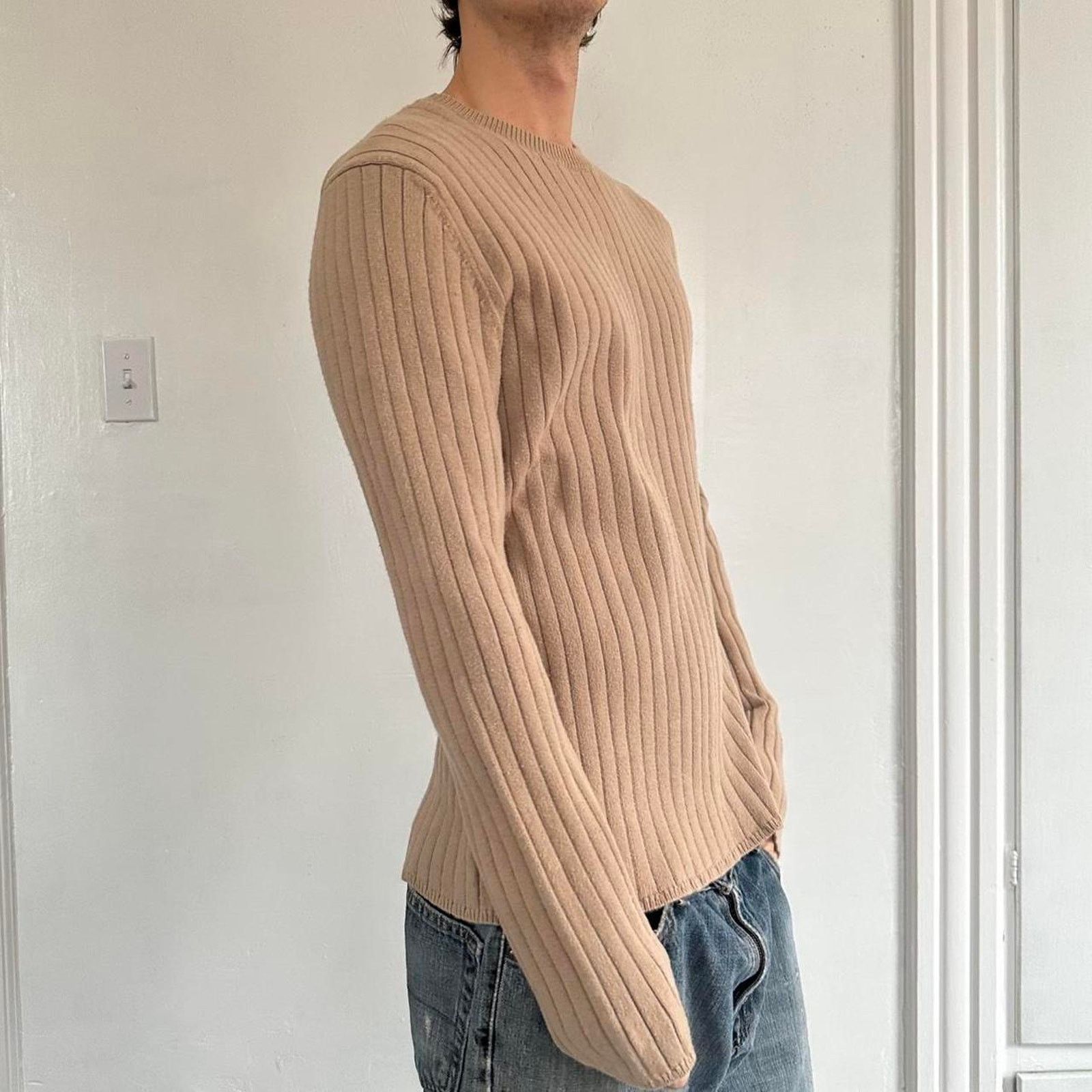 Express Vintage Express Ribbed Slim Fitted Long Sweater Crewneck Size US M / EU 48-50 / 2 - 2 Thumbnail