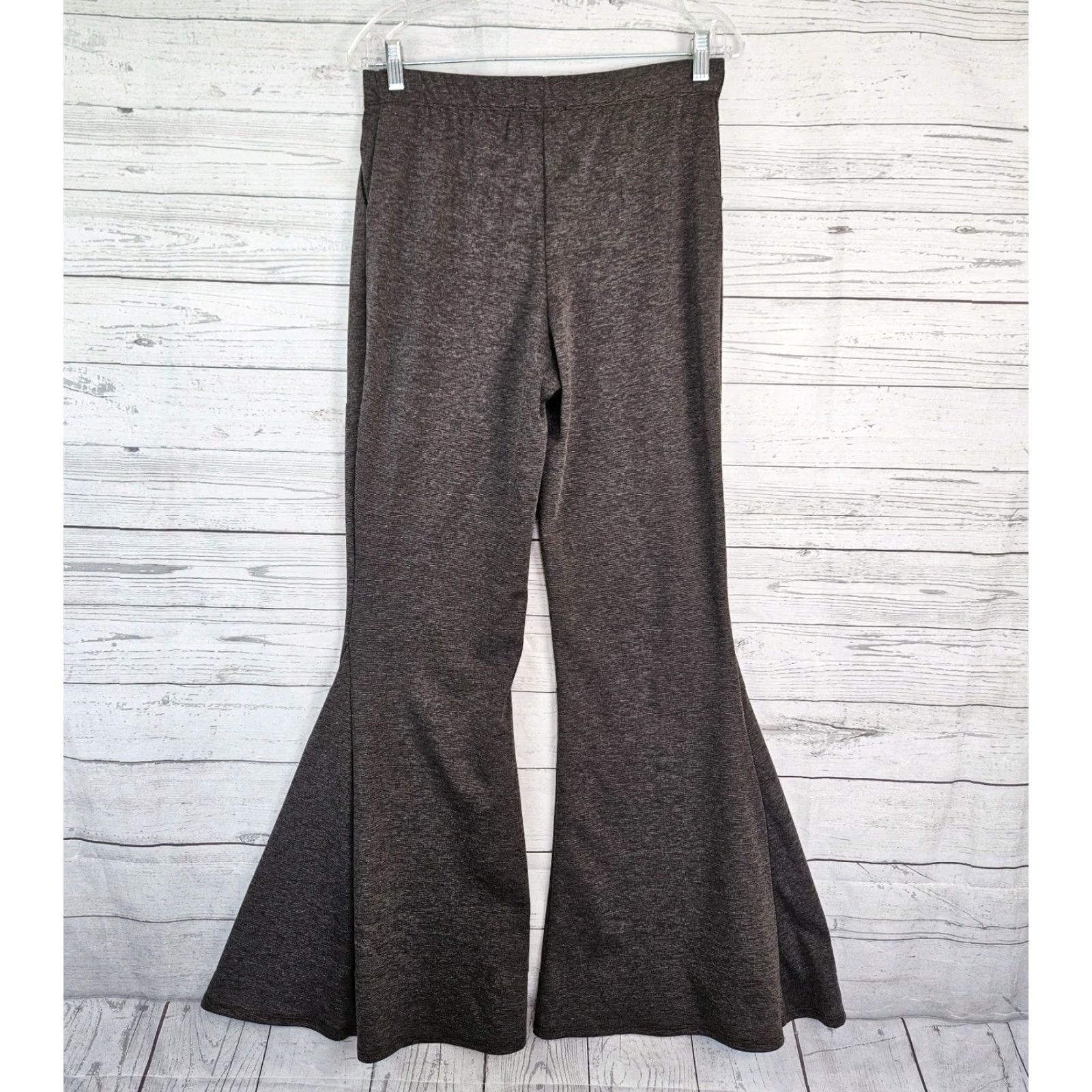Vintage Jade by Jane Womens Flare Pants Gray Striped Pull On High Rise Large Size Gray by Jade by Jane Pants Flare Pull On Women's | Mens? Size 36" / US 14 / IT 50 - 3 Thumbnail