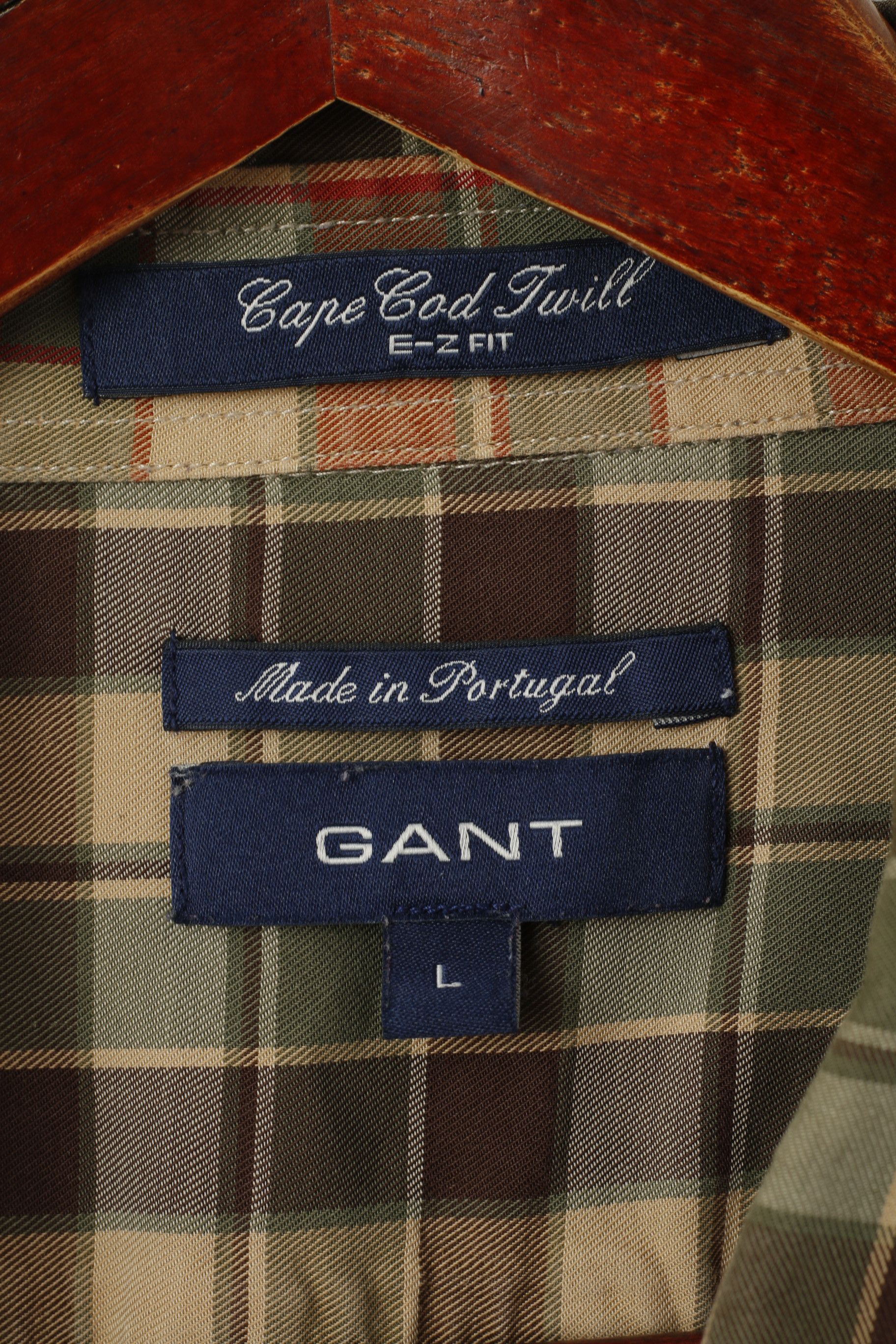 Gant GANT Men L Casual Shirt Green Check 6946 Size US L / EU 52-54 / 3 - 5 Thumbnail