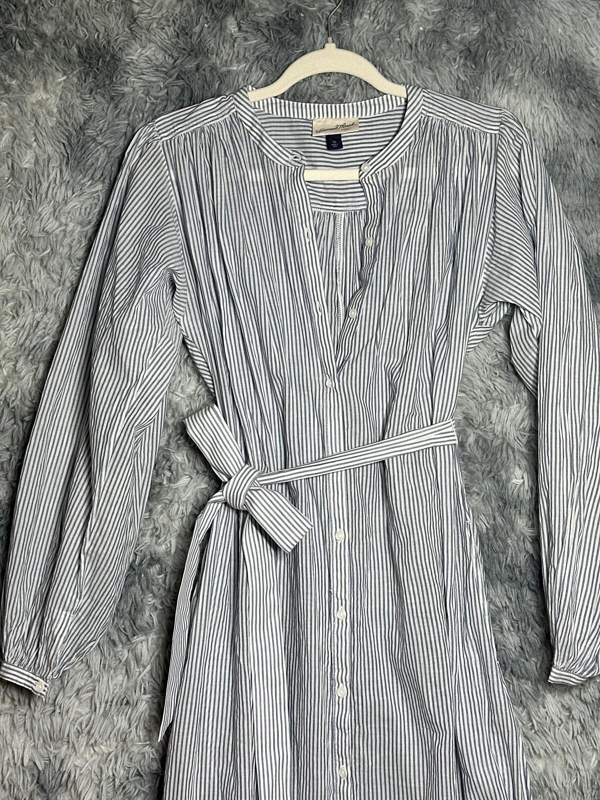 Other Striped Long Sleeve Maxi Dress with Waist Tie Size XS / US 0-2 / IT 36-38 - 2 Thumbnail
