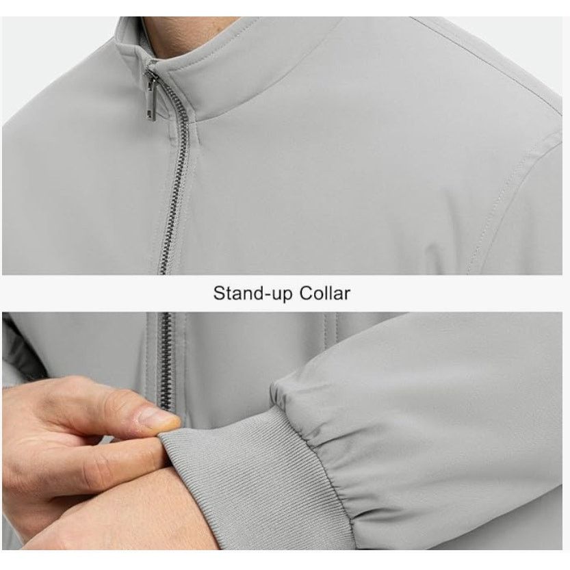 The Unbranded Brand Men's Bomber Jacket Water Resistant Quilted Coat SIZE 3XL Size US XXL / EU 58 / 5 - 4 Thumbnail