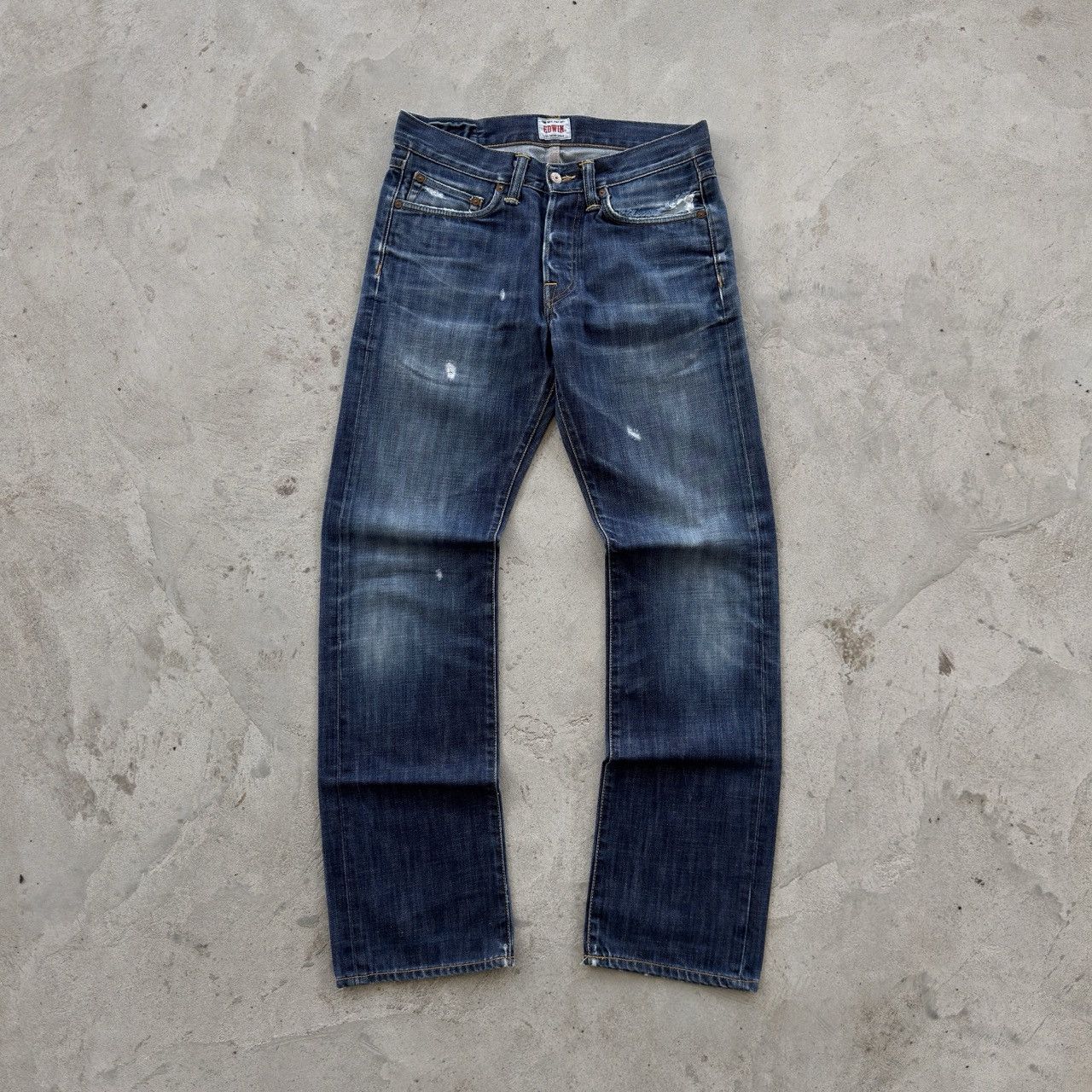 Edwin Edwin ED-47 Regular Straight Indigo Denim Jeans 30x32 Size US 30 / EU 46 - 2 Thumbnail