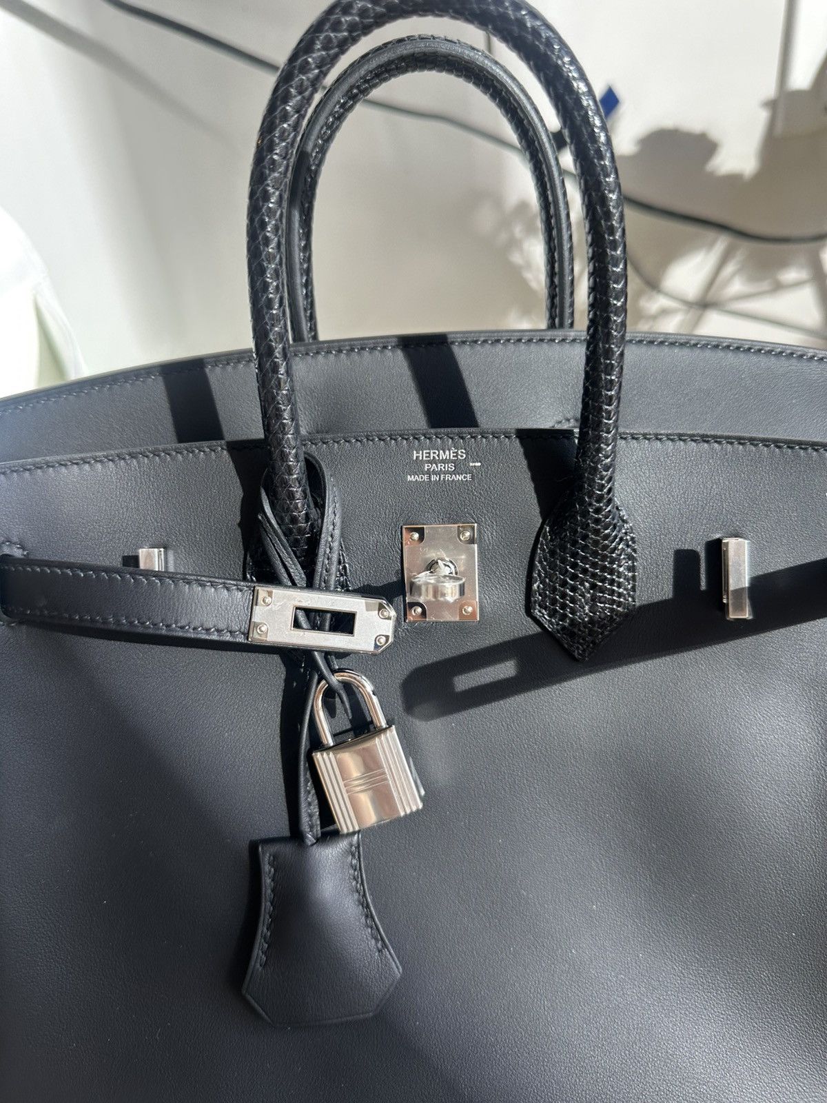 Hermes Hermès Black Niloticus Lizard and Swift Touch Birkin 25 Size ONE SIZE - 10 Thumbnail