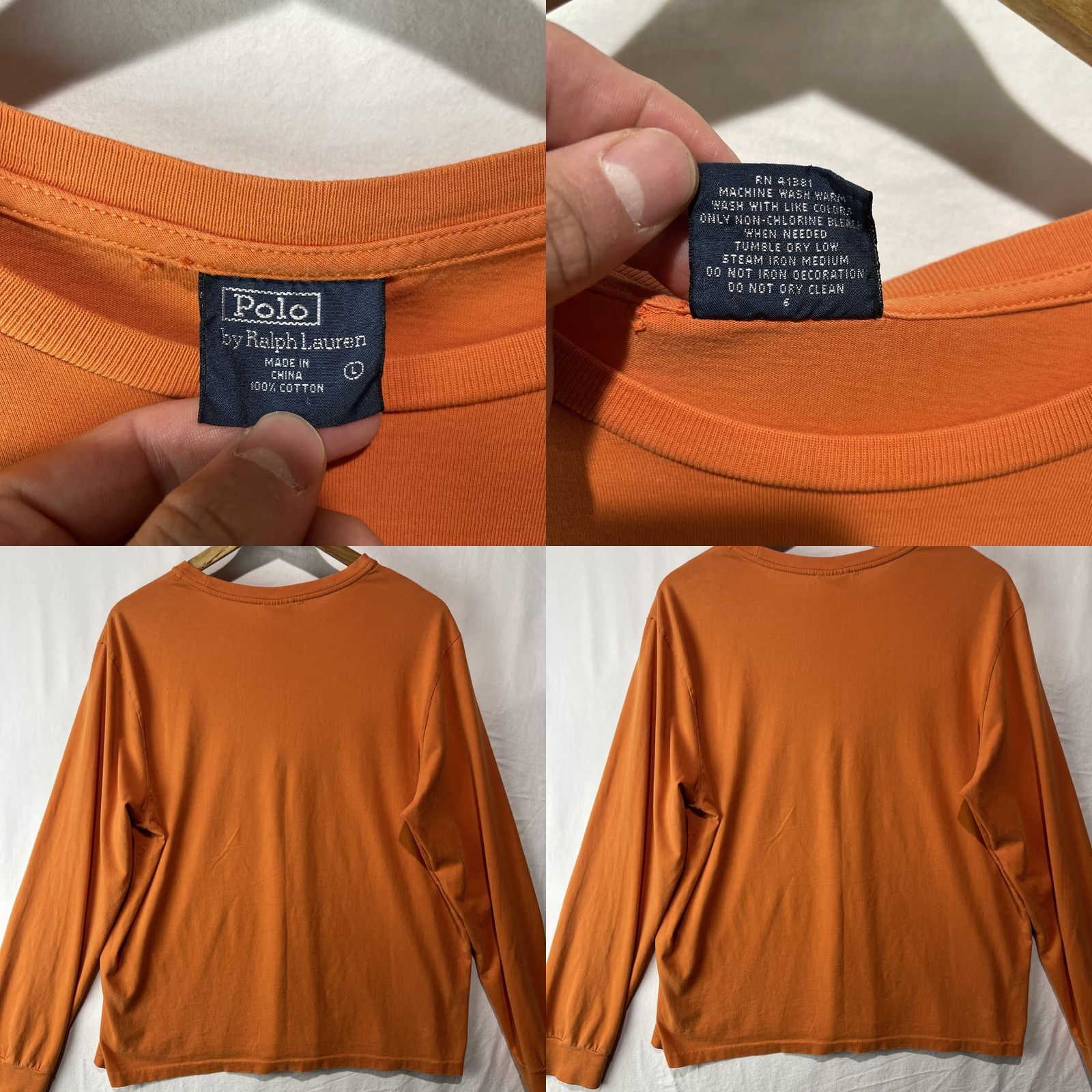 Polo Ralph Lauren VINTAGE Polo Ralph Lauren Shirt Mens L Orange Knit Crew Neck Logo Graphic Print Size US L / EU 52-54 / 3 - 8 Thumbnail