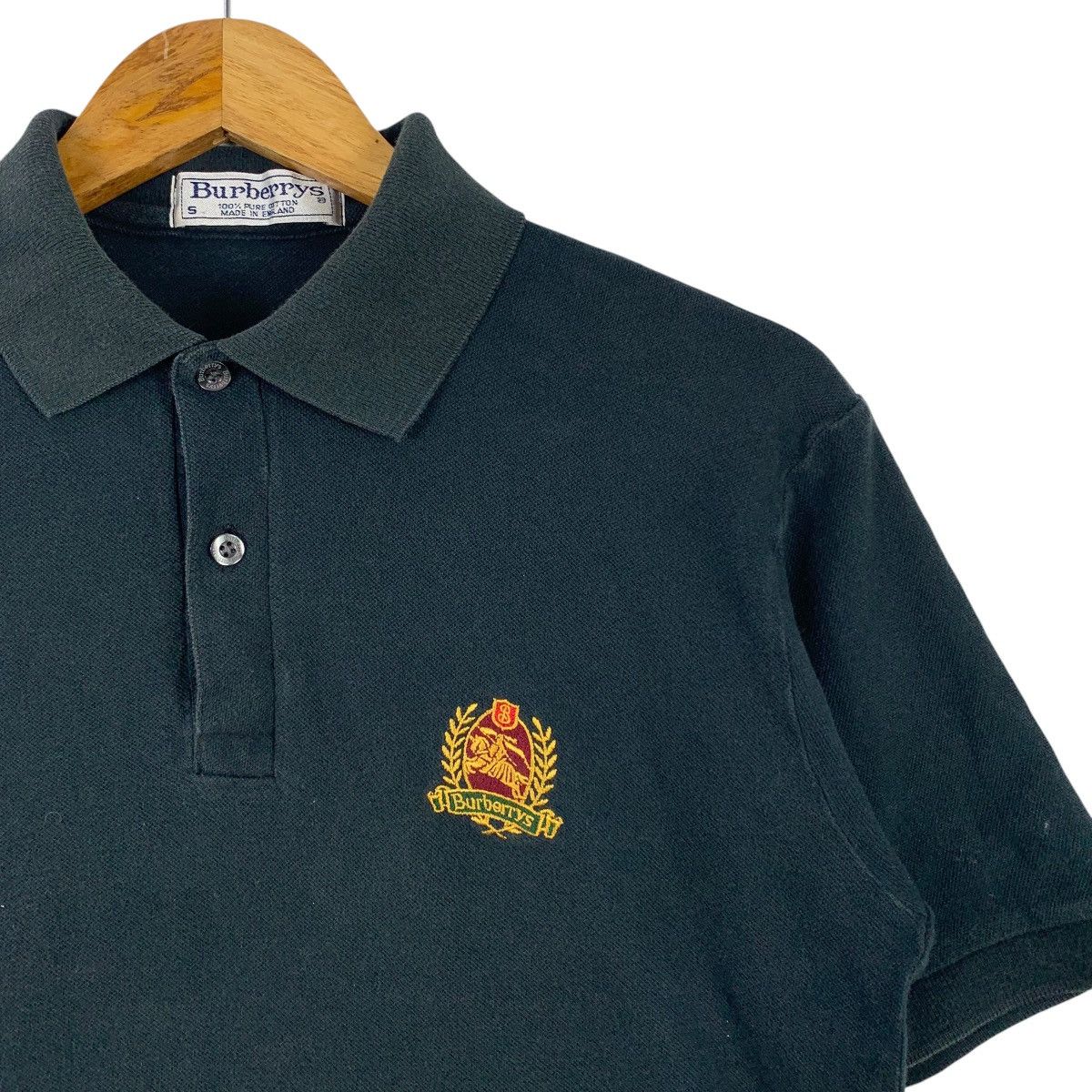 Burberry Vintage BURBERRYS London Embroidered Logo Black Button Shirt Size US S / EU 44-46 / 1 - 3 Thumbnail