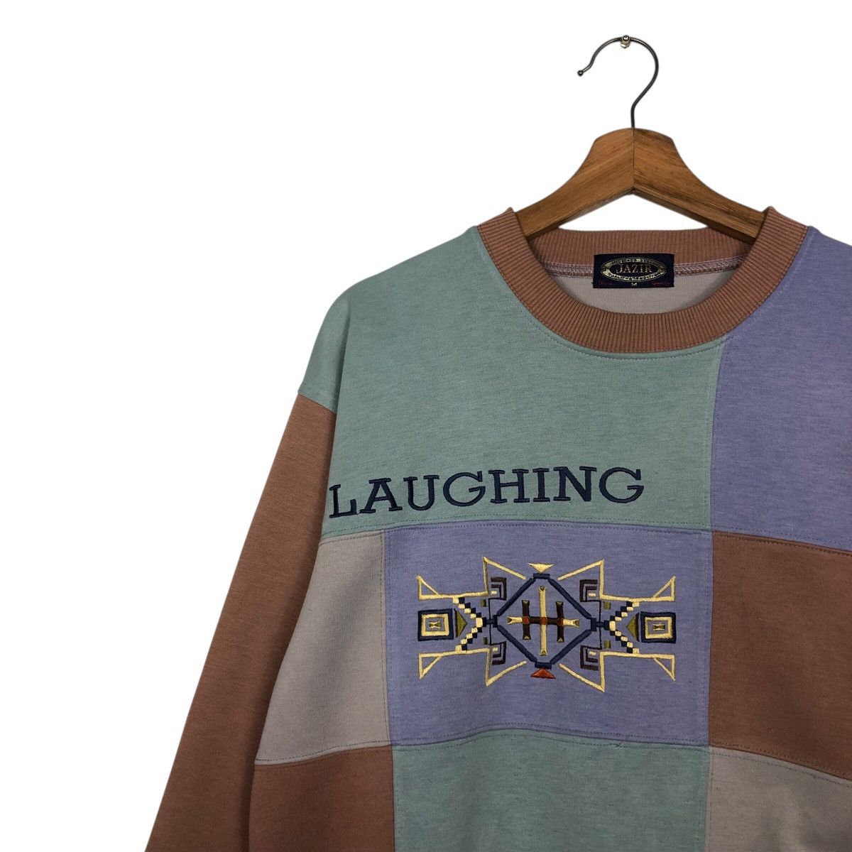 Japanese Brand 📌Vintage Sweatshirt Jazir Patch Work Design Issey Miyake Size US M / EU 48-50 / 2 - 8 Thumbnail