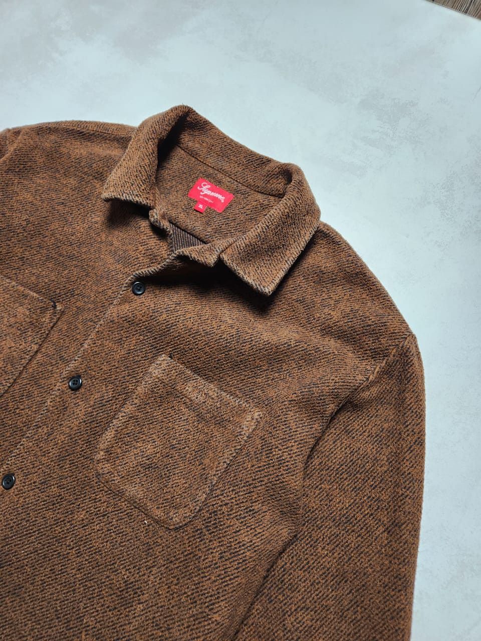 Supreme Supreme Brown Flannel Ribbed Jacket Size US XL / EU 56 / 4 - 7 Thumbnail