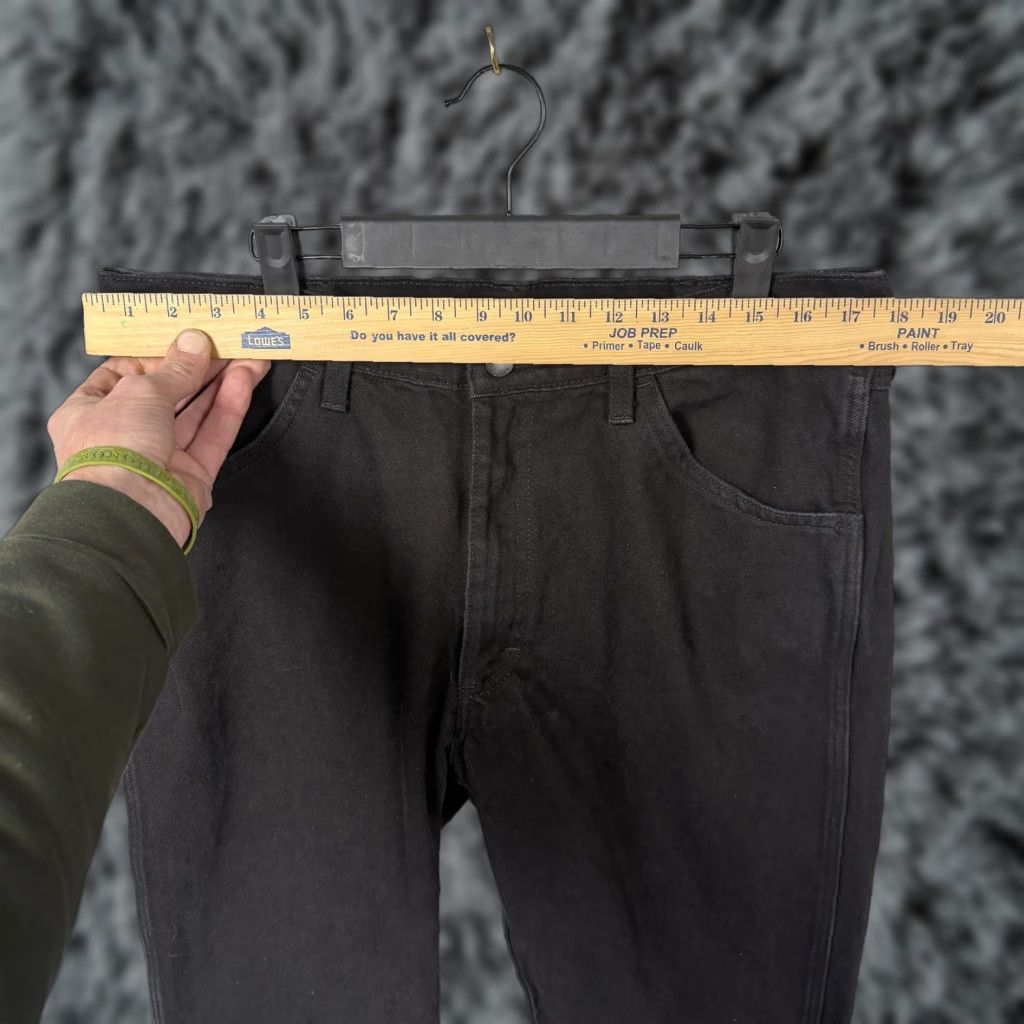 Denime Rustler Jeans Mens 36x28 Black Denim Straight Leg Workwear 5-Pocket Classic Dark Wash Mens Size US 36 / EU 52 - 1 Thumbnail