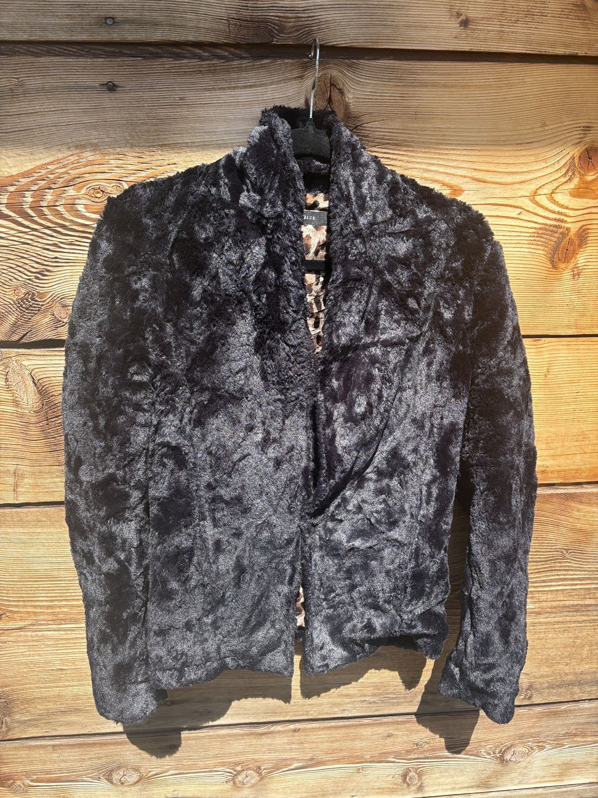 CIVARIZE Civarize Black Faux Fur Jacket / Visual Kei / Japanese Brand Size L / US 10 / IT 46 - 1 Thumbnail