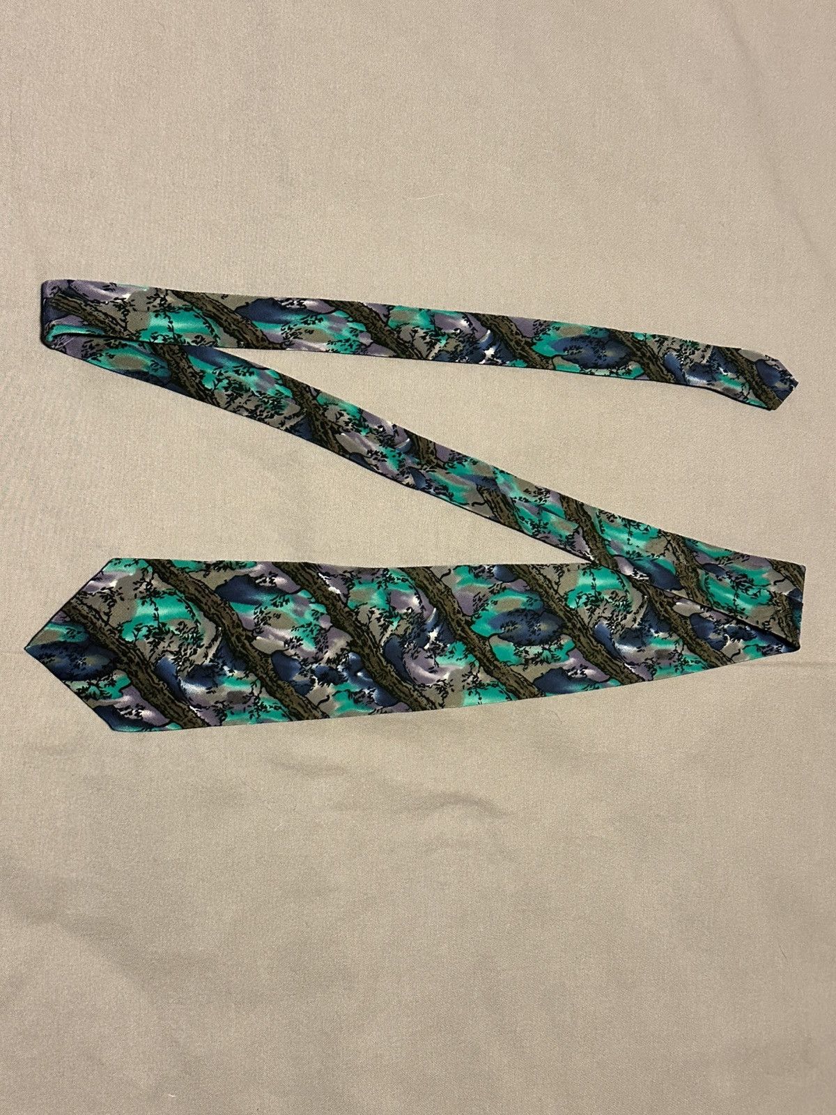 Other Vintage Jerry Garcia J. Neck Tie Teal Purple PINE & ROCK Size ONE SIZE - 3 Thumbnail