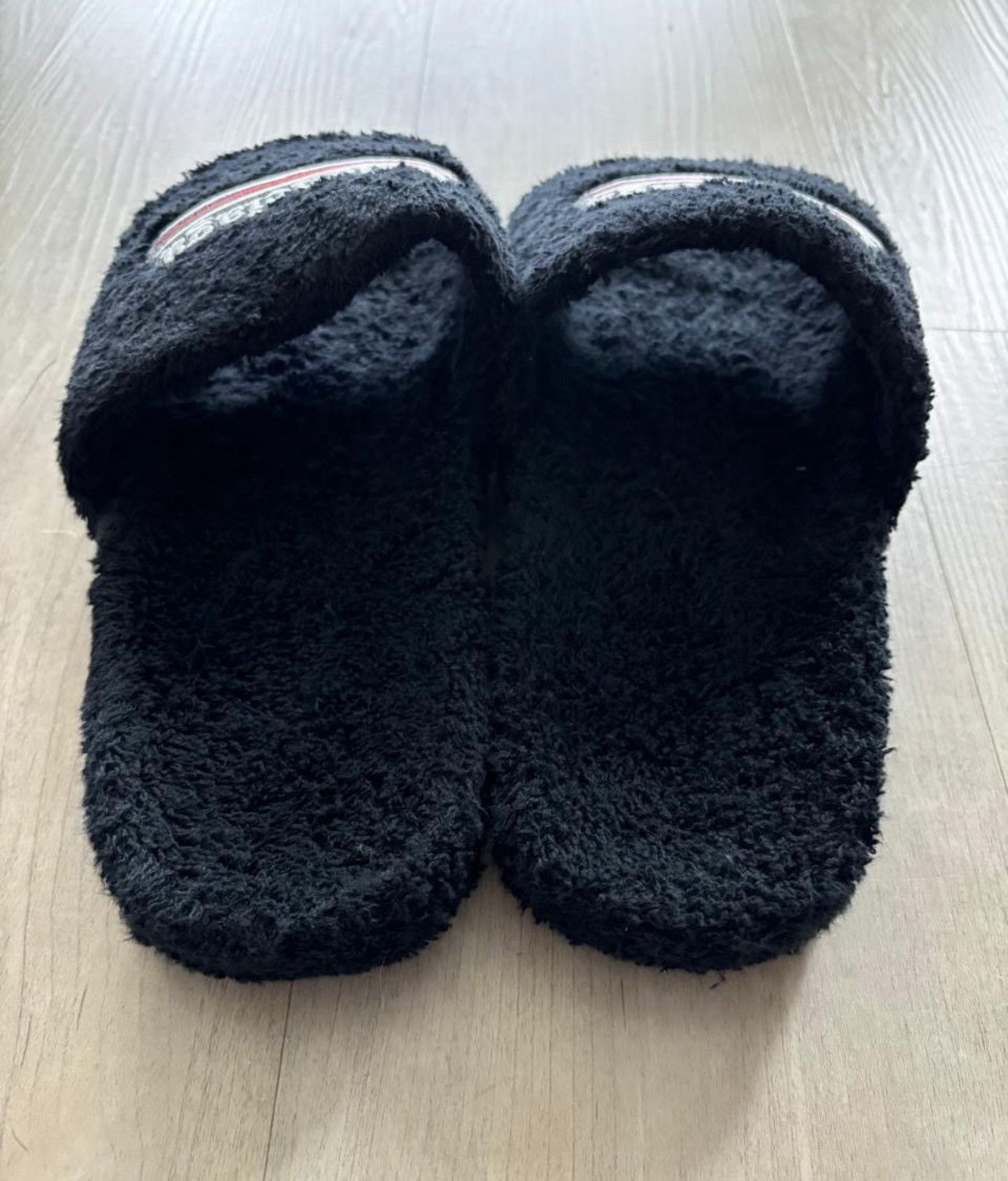 Balenciaga Embroidered Logo Furry Fleece Campaign Sandals Slides Size US 8 / EU 41 - 2 Thumbnail